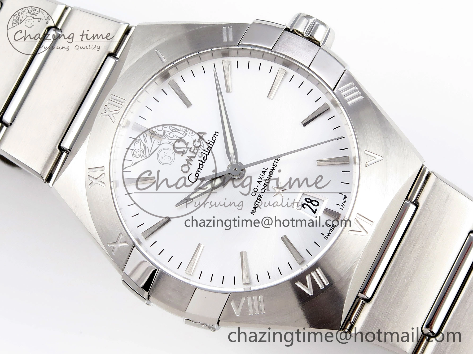 Constellation 39mm SS ASWF 1:1 Best Edition Silver Dial on SS Bracelet A8800