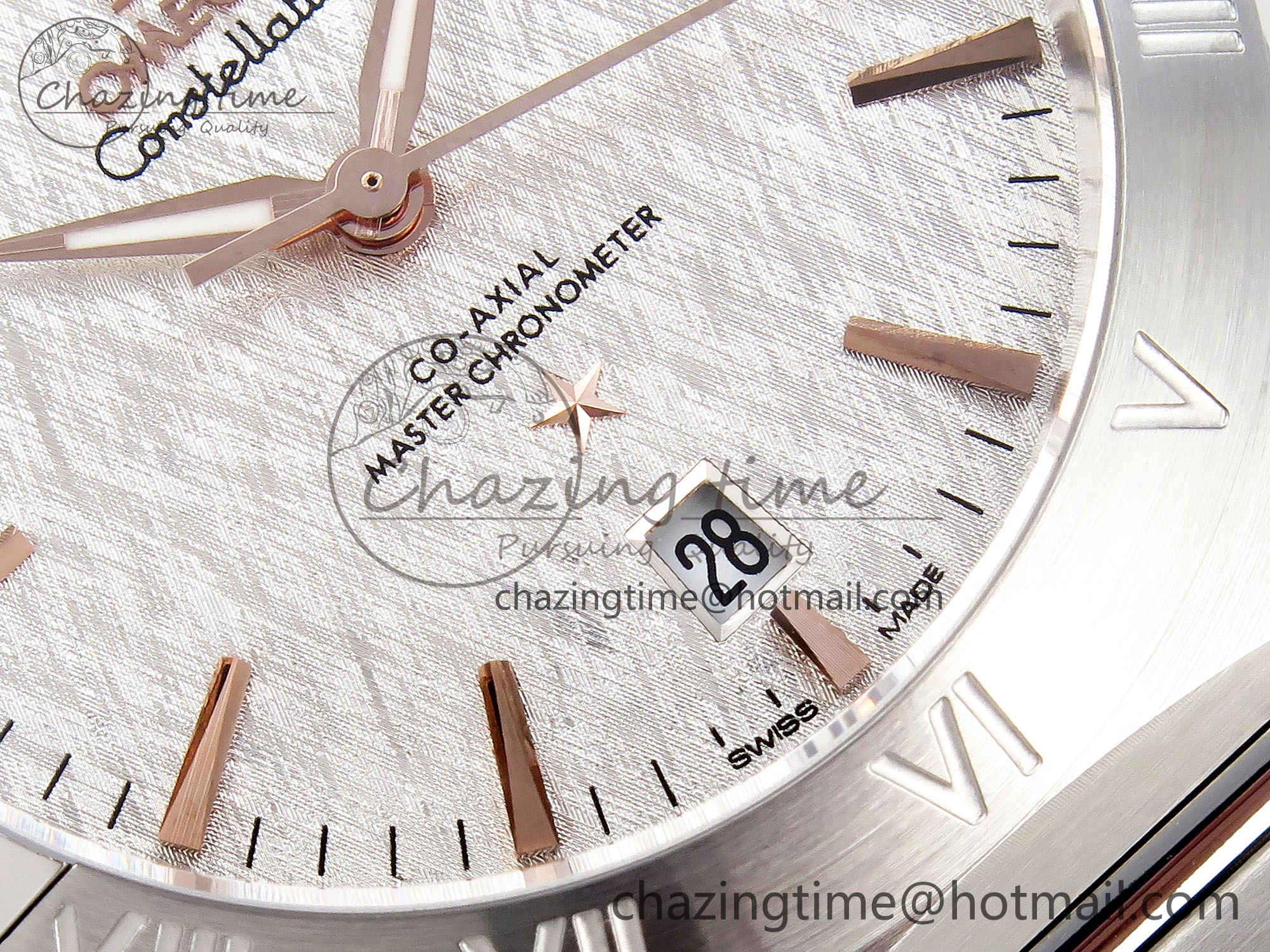 Constellation 39mm SS ASWF 1:1 Best Edition White Textured Dial on SS Bracelet A8800
