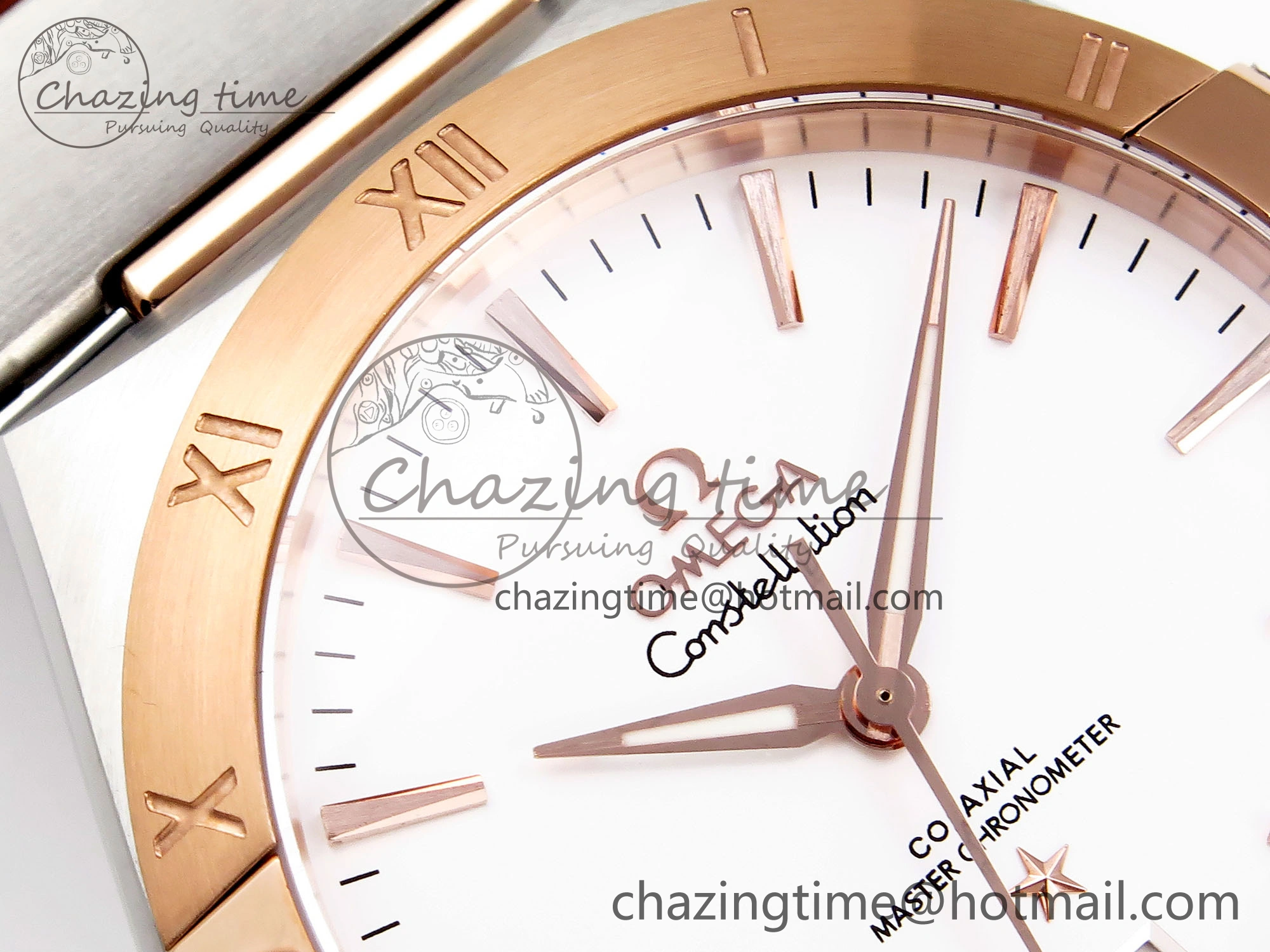 Constellation 39mm SS RG ASWF 1:1 Best Edition White Dial on SS RG Bracelet A8800