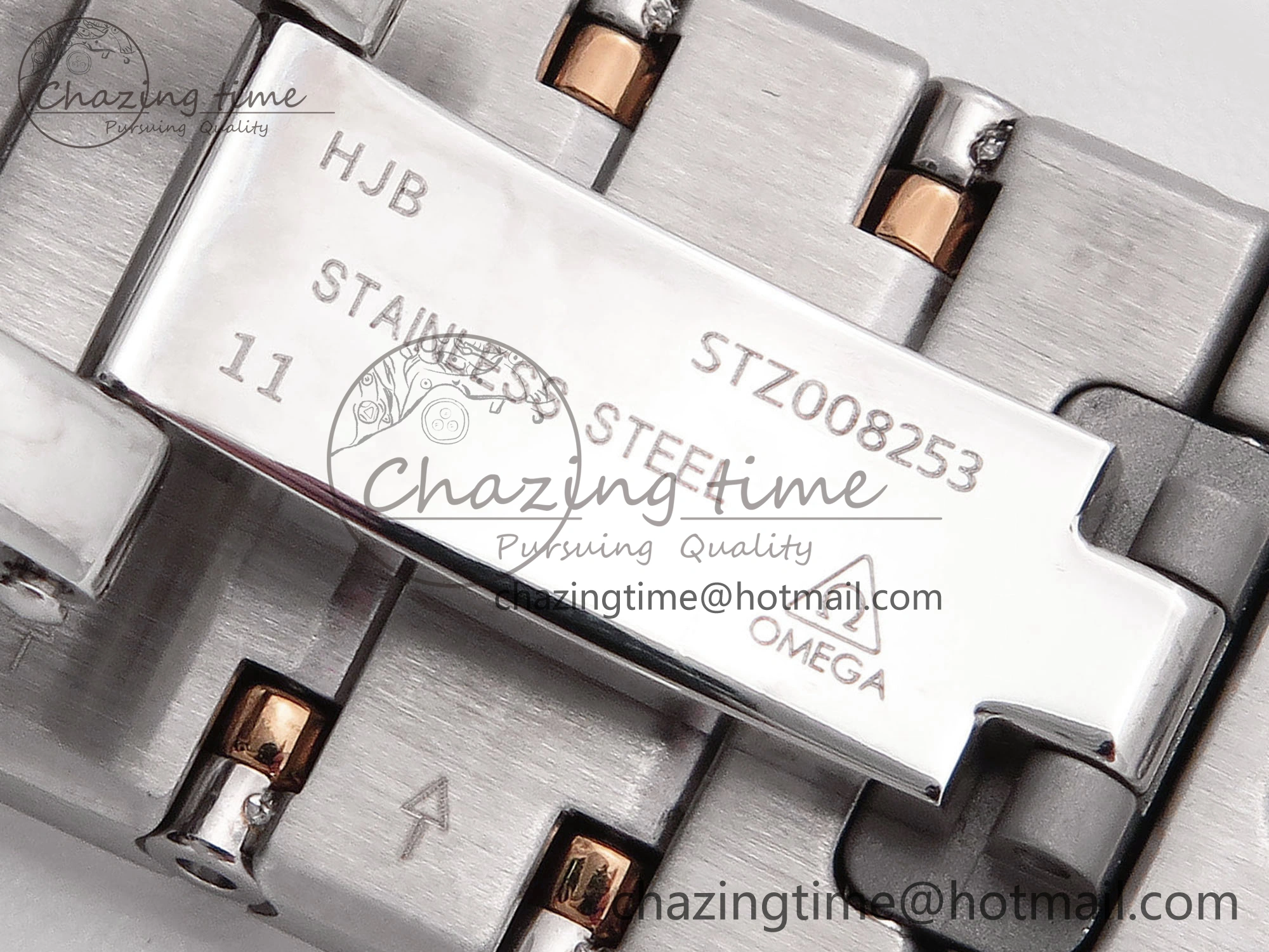 Constellation 39mm SS RG ASWF 1:1 Best Edition White Diamonds Dial on SS RG Bracelet A8800