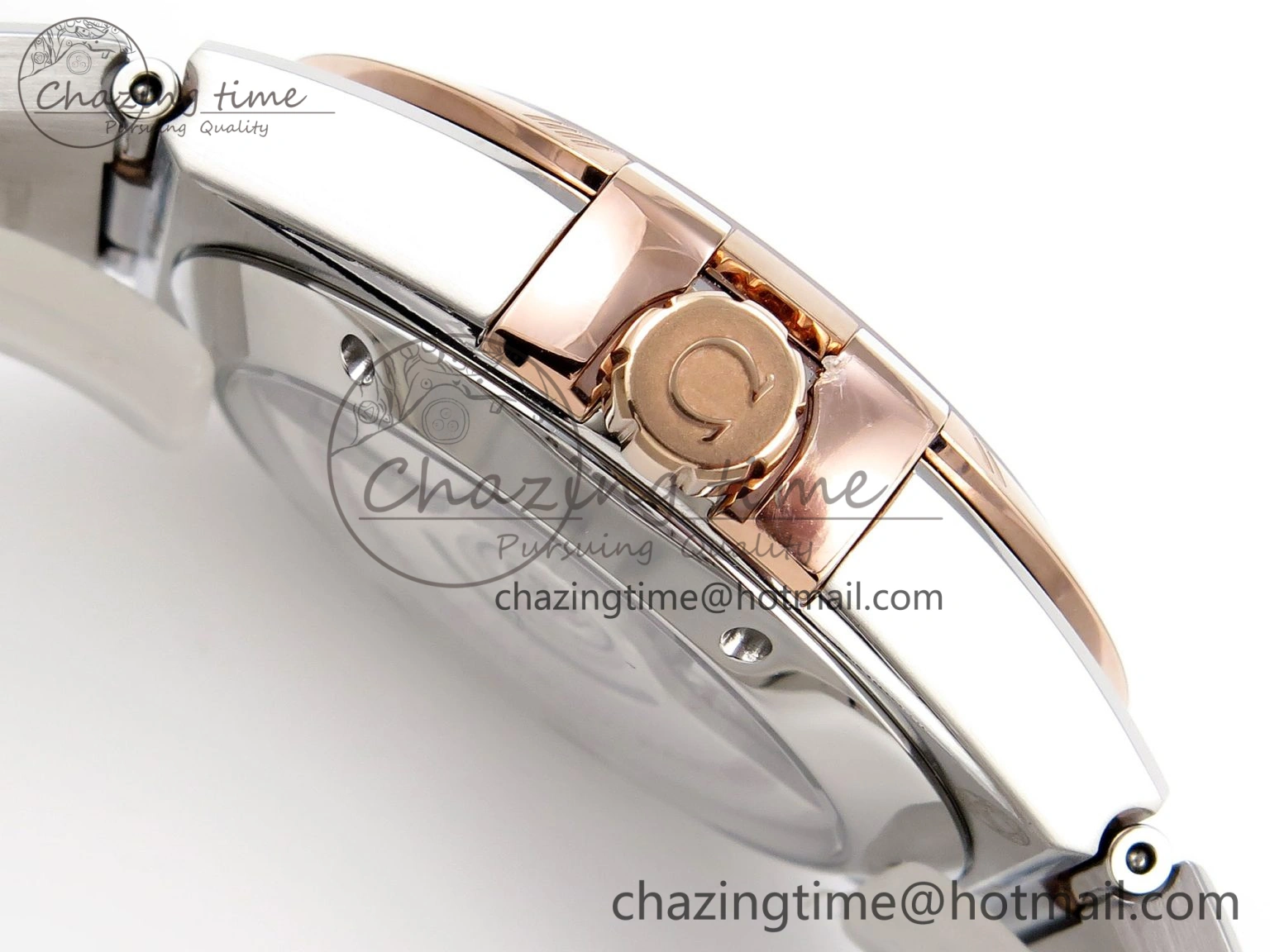 Constellation 39mm SS RG ASWF 1:1 Best Edition White Diamonds Dial on SS RG Bracelet A8800
