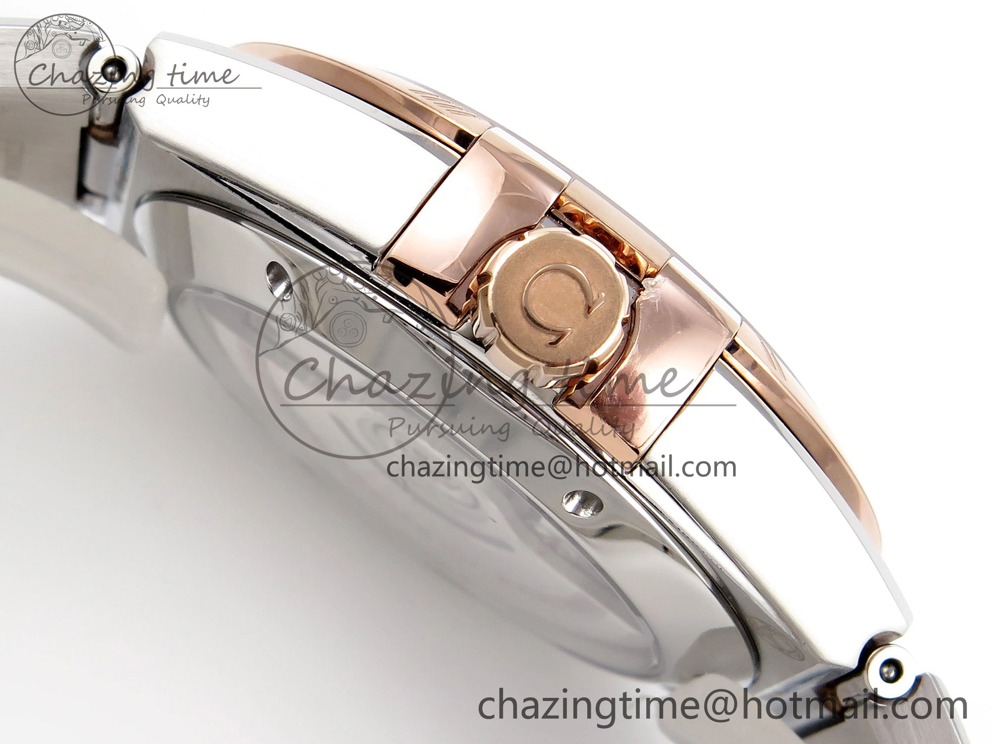 Constellation 39mm SS RG ASWF 1:1 Best Edition White Diamonds Dial on SS RG Bracelet A8800