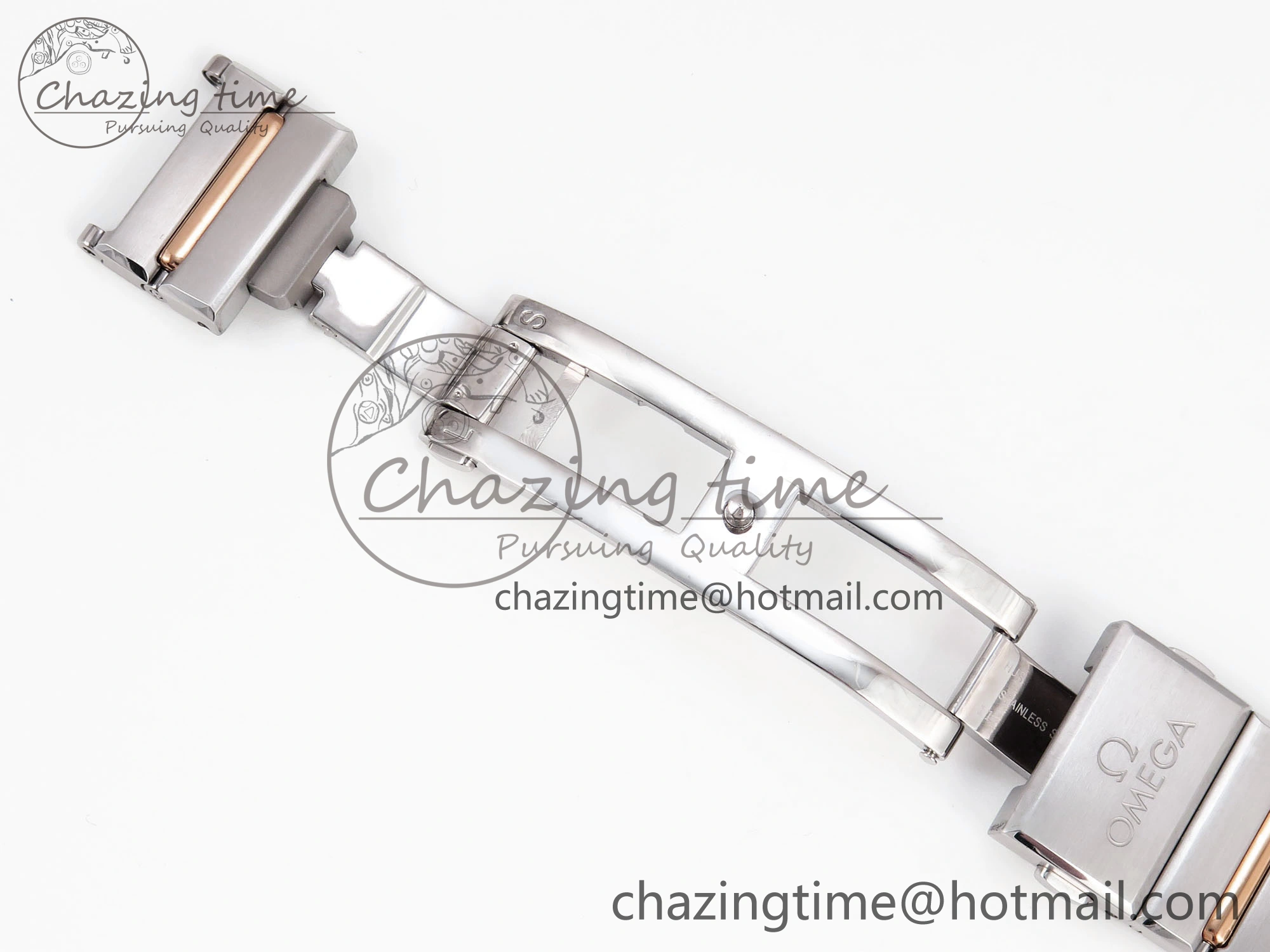 Constellation 39mm SS RG ASWF 1:1 Best Edition White Diamonds Dial on SS RG Bracelet A8800
