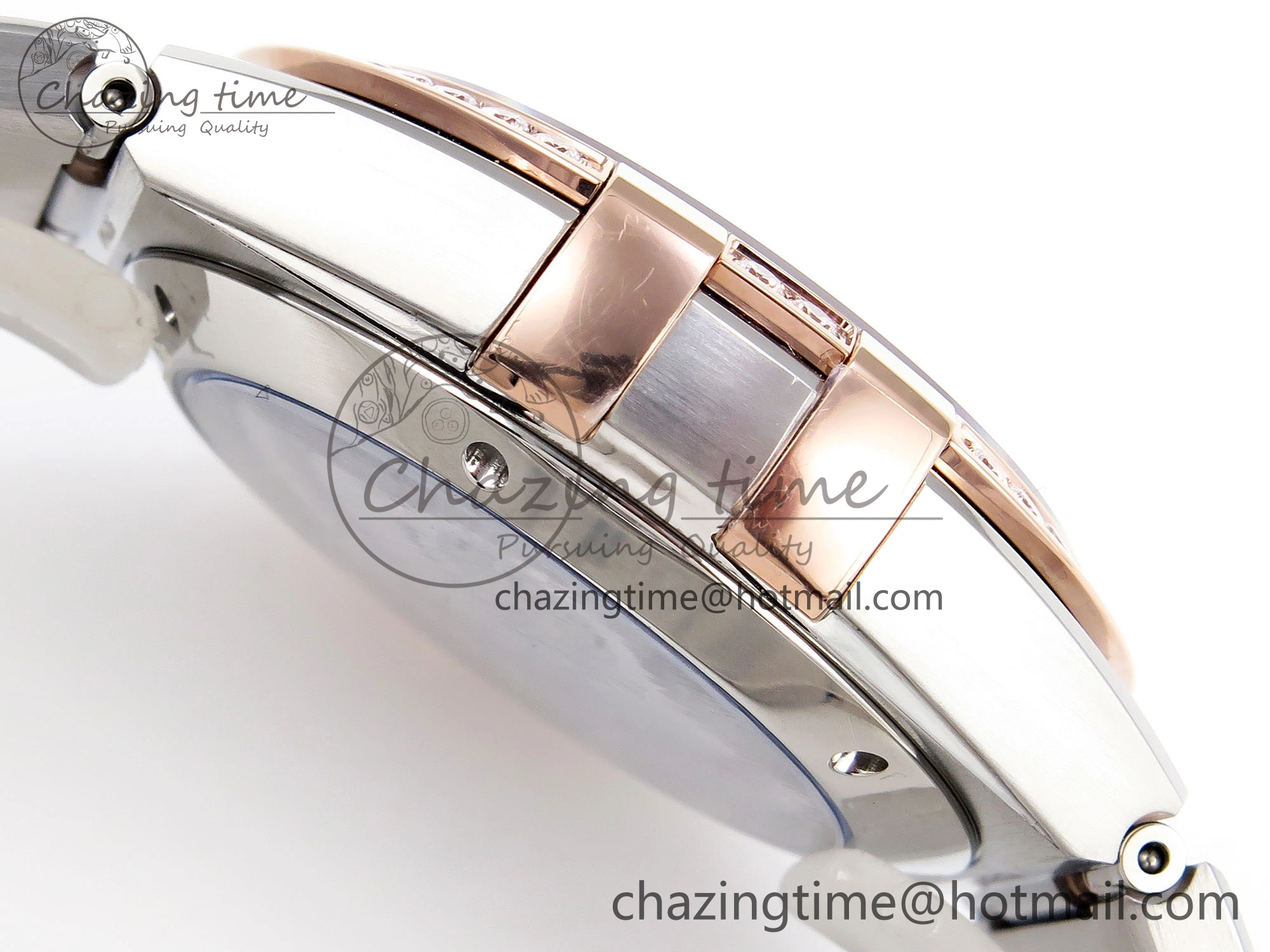 Constellation 39mm SS RG Diamonds Bezel ASWF 1:1 Best Edition White Diamonds Dial on SS RG Bracelet A8800
