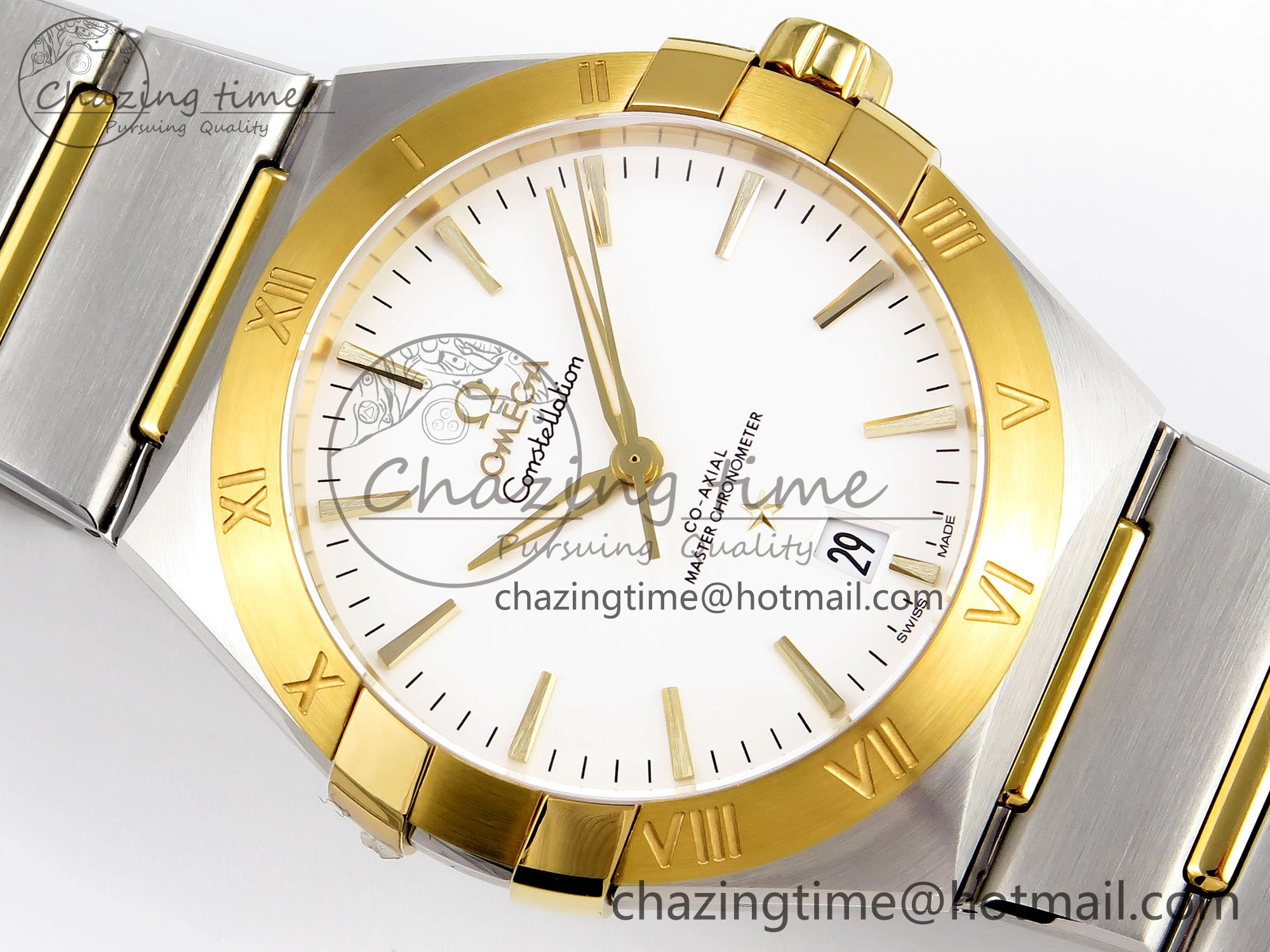 Constellation 39mm SS YG ASWF 1:1 Best Edition White Dial on SS YG Bracelet A8800
