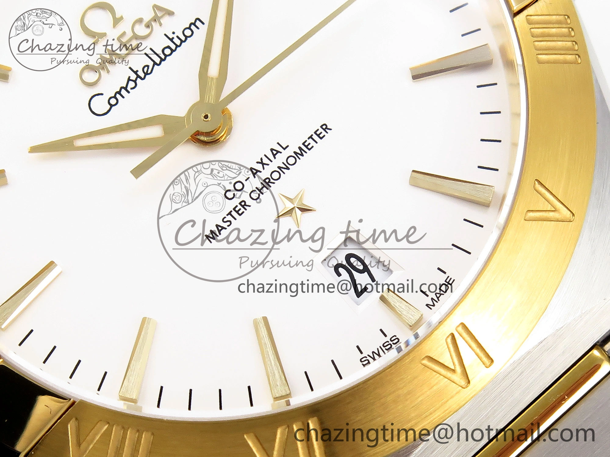 Constellation 39mm SS YG ASWF 1:1 Best Edition White Dial on SS YG Bracelet A8800