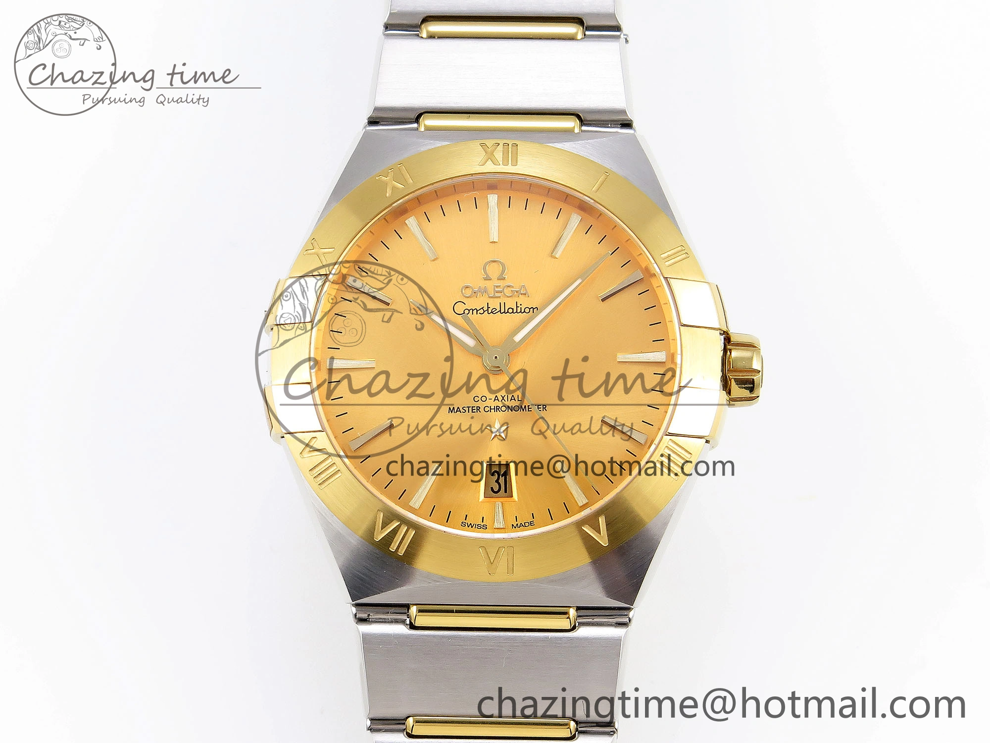 Constellation 39mm SS YG ASWF 1:1 Best Edition YG Dial on SS YG Bracelet A8800