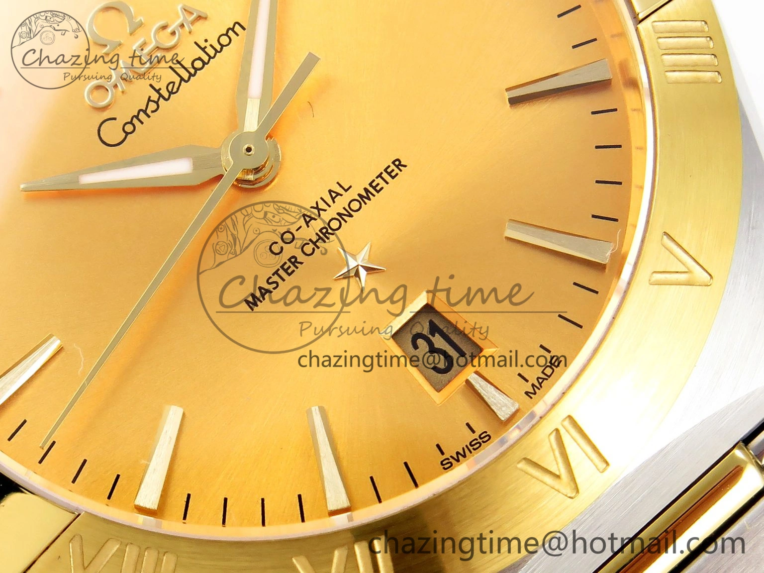 Constellation 39mm SS YG ASWF 1:1 Best Edition YG Dial on SS YG Bracelet A8800