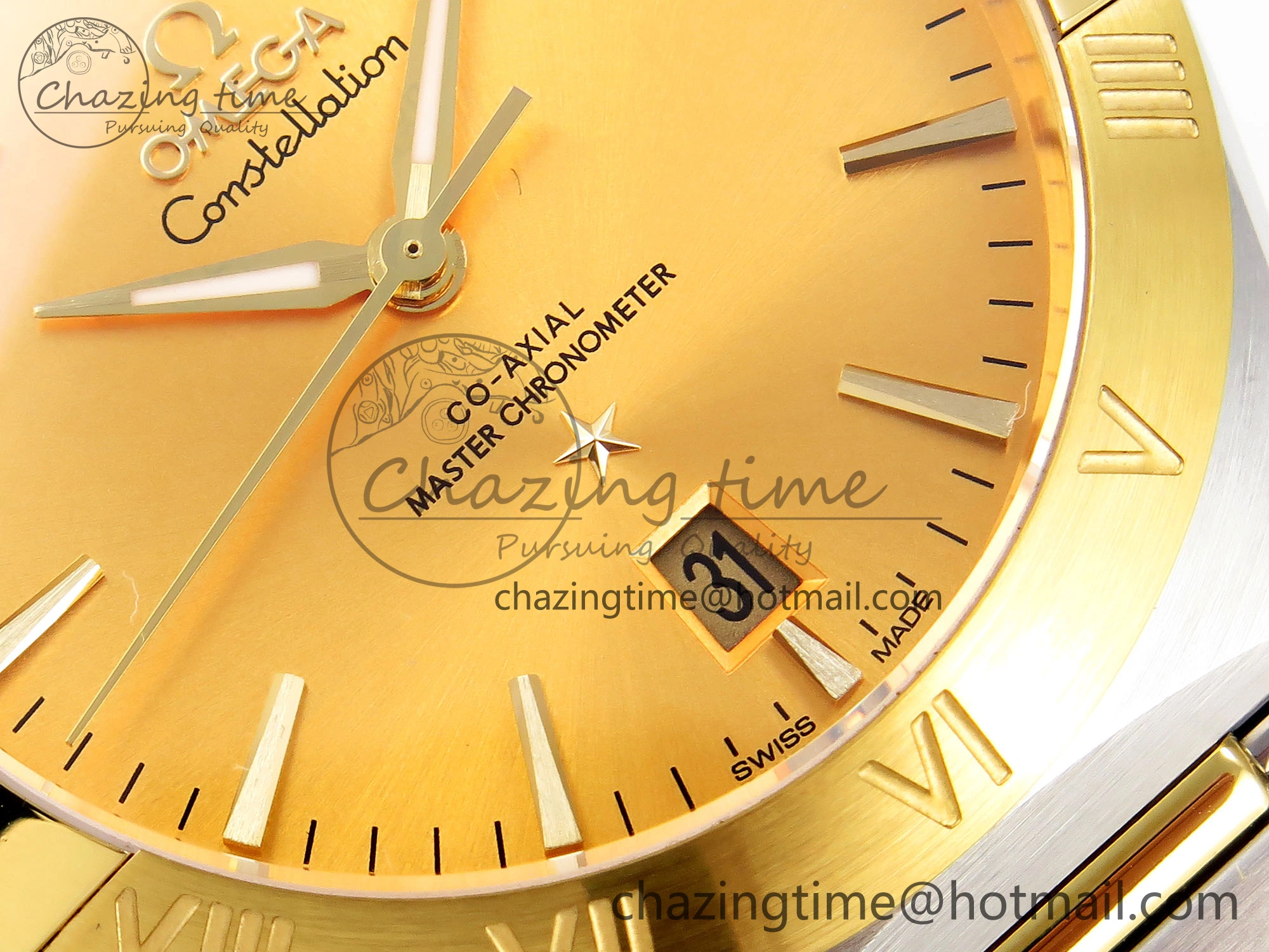 Constellation 39mm SS YG ASWF 1:1 Best Edition YG Dial on SS YG Bracelet A8800