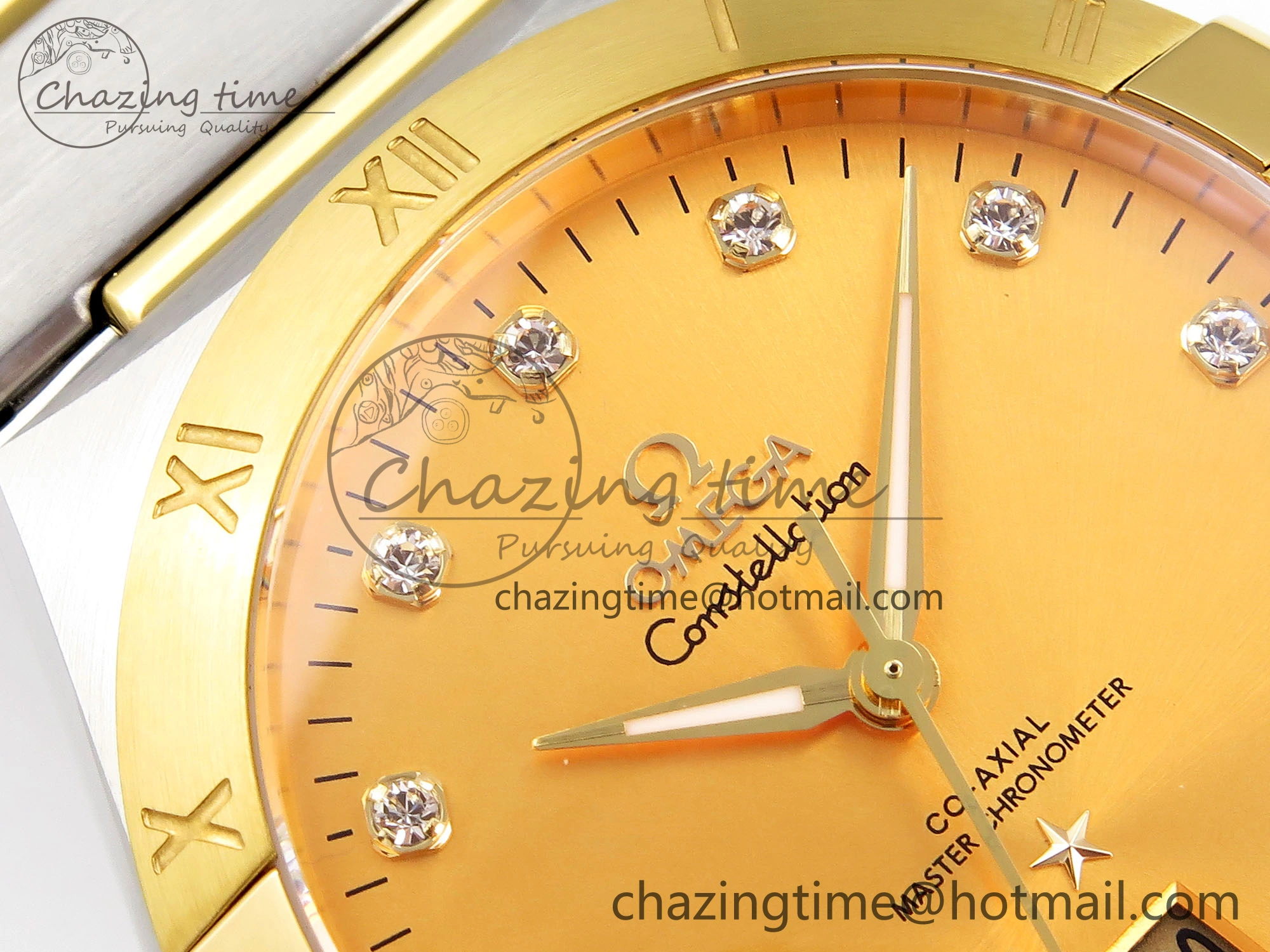 Constellation 39mm SS YG ASWF 1:1 Best Edition YG Diamonds Dial on SS YG Bracelet A8800