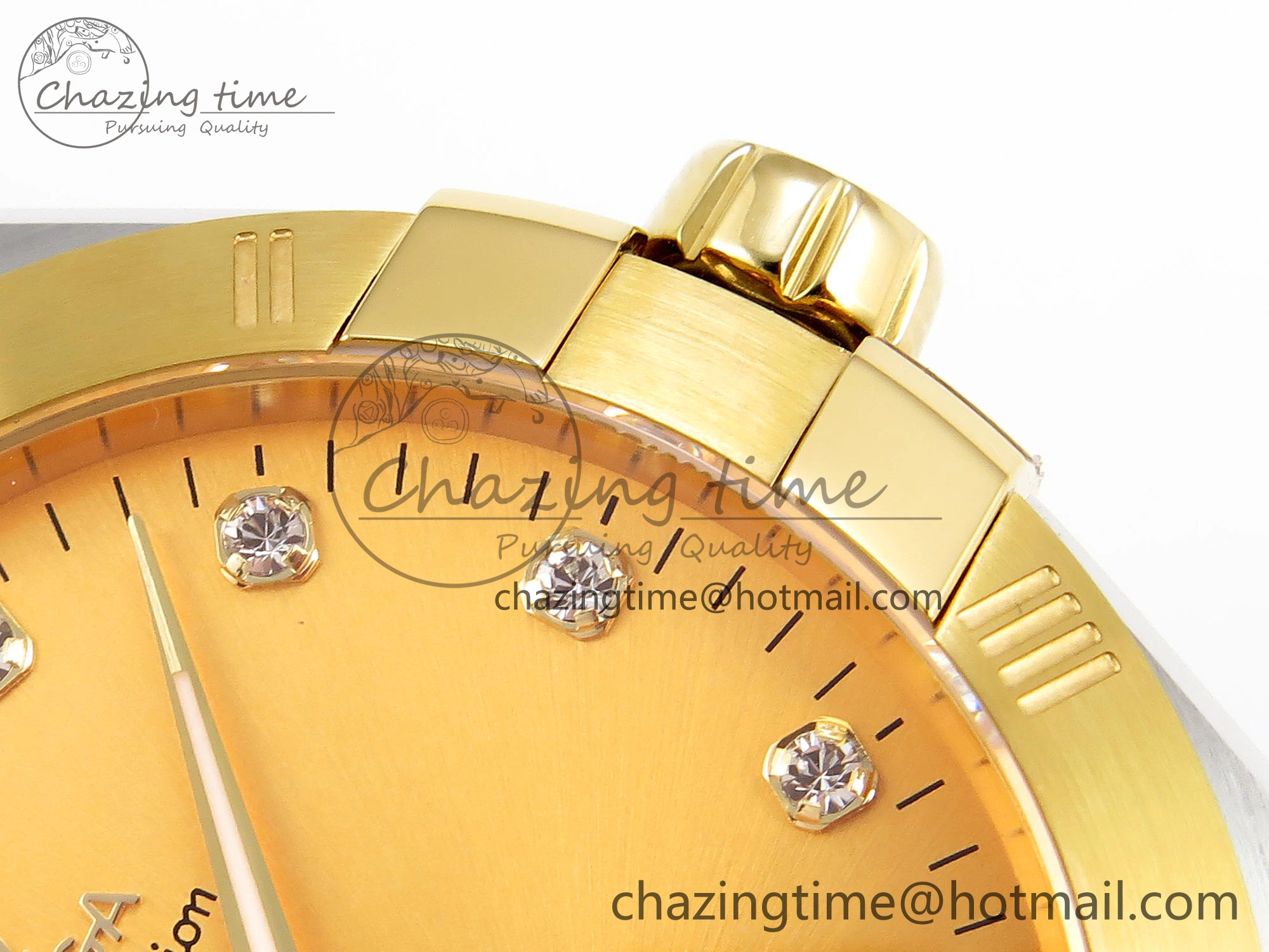 Constellation 39mm SS YG ASWF 1:1 Best Edition YG Diamonds Dial on SS YG Bracelet A8800