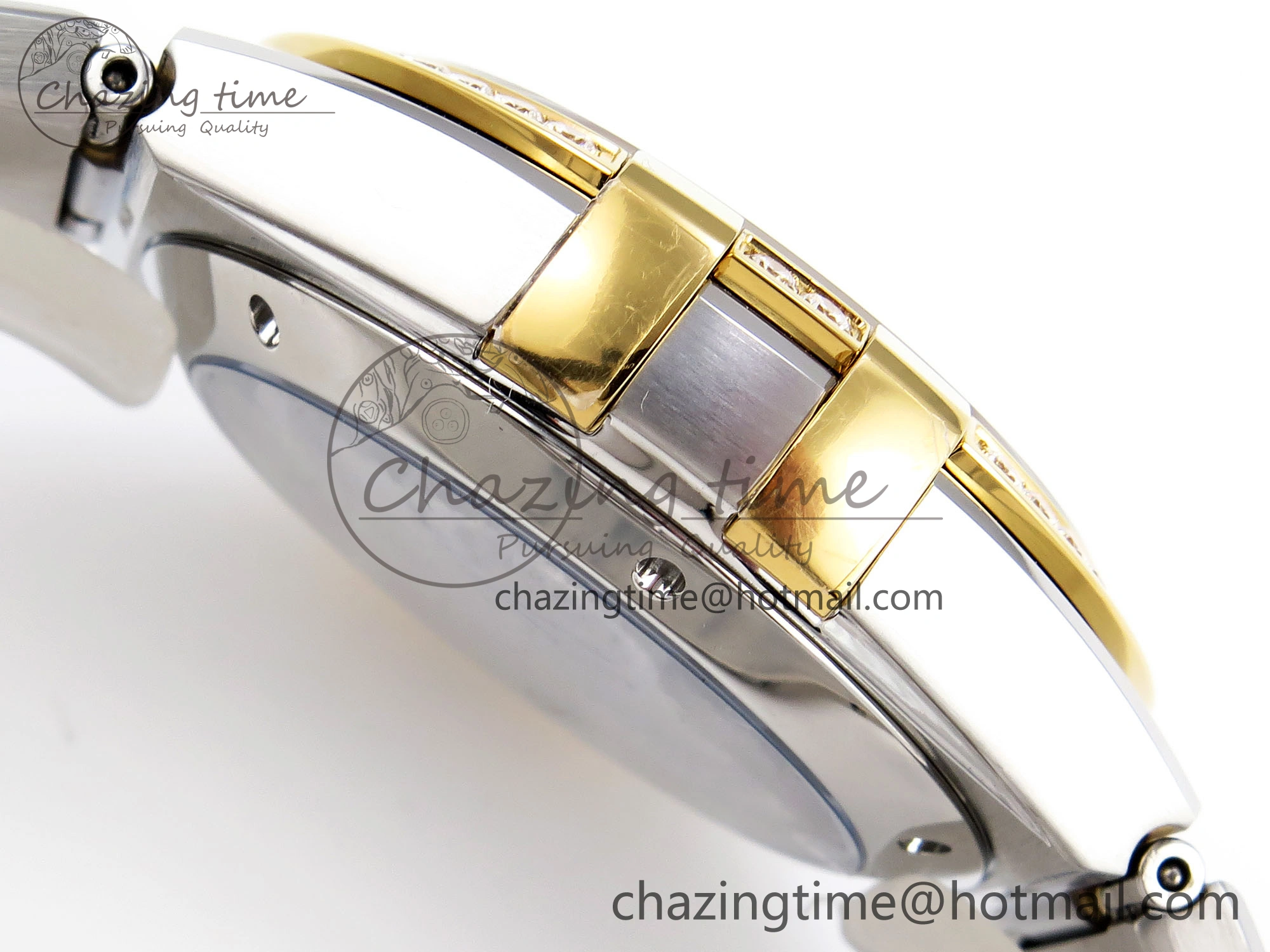 Constellation 39mm SS YG Diamonds Bezel ASWF 1:1 Best Edition White Diamonds Dial on SS YG Bracelet A8800