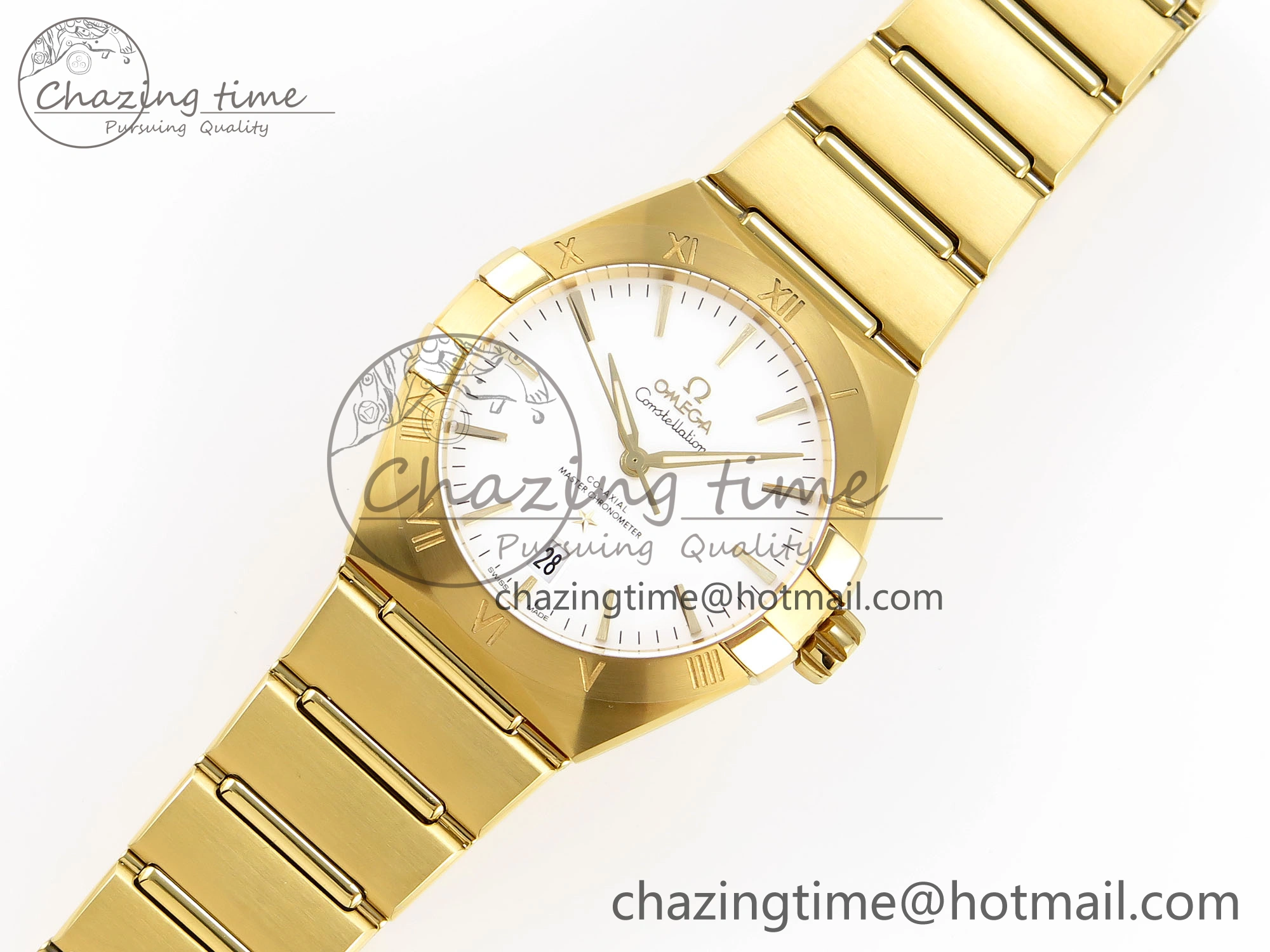 Constellation 39mm YG ASWF 1:1 Best Edition White Dial on YG Bracelet A8801