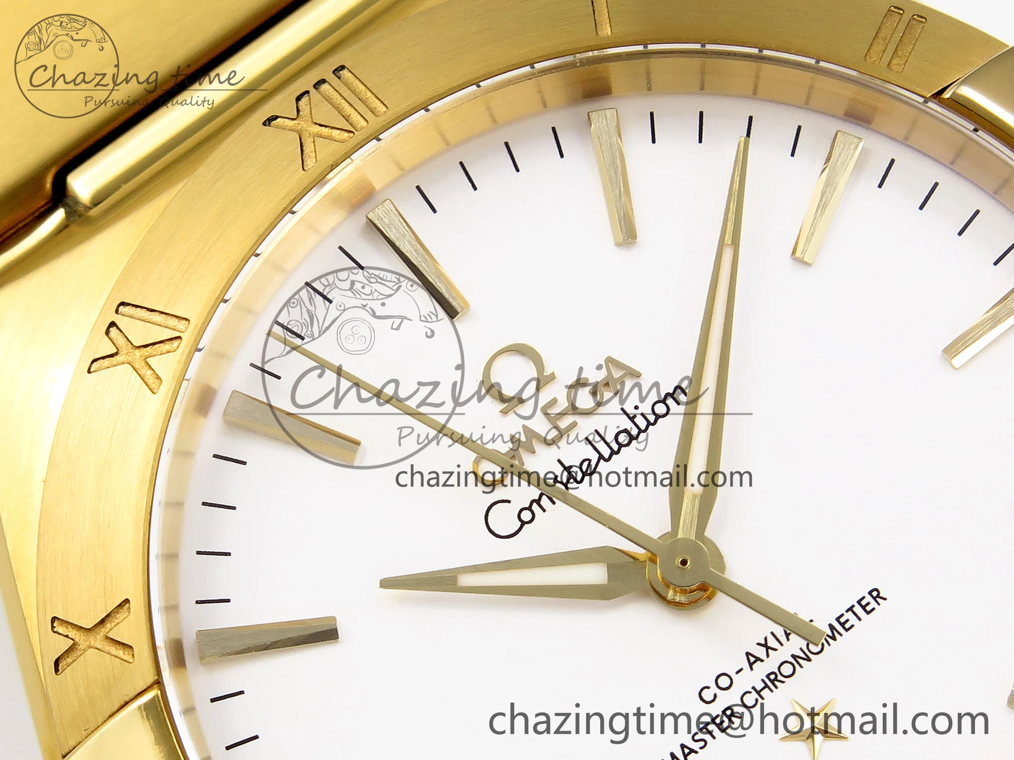 Constellation 39mm YG ASWF 1:1 Best Edition White Dial on YG Bracelet A8801