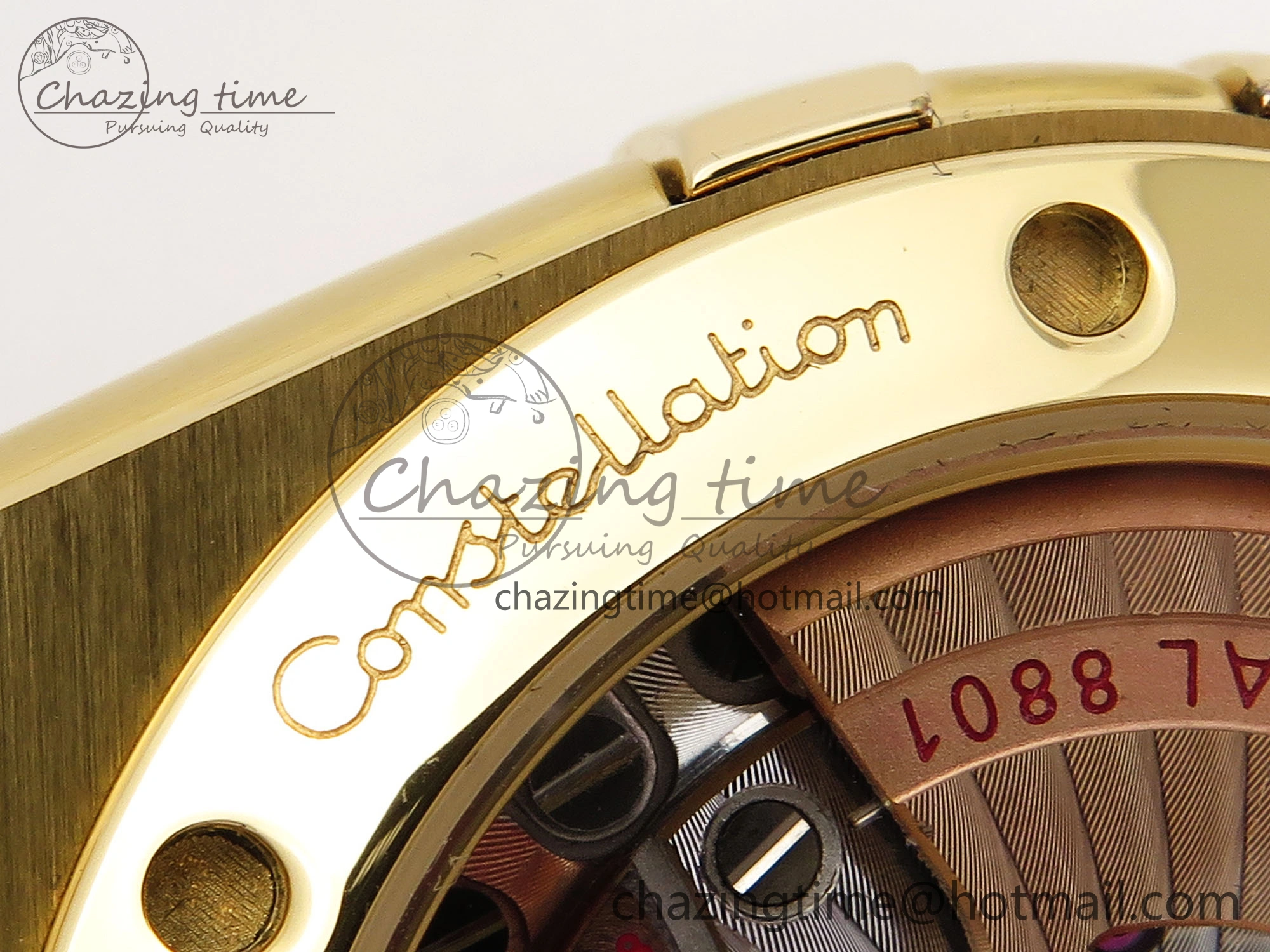 Constellation 39mm YG Diamonds Bezel ASWF 1:1 Best Edition White Diamonds Dial on YG Bracelet A8801