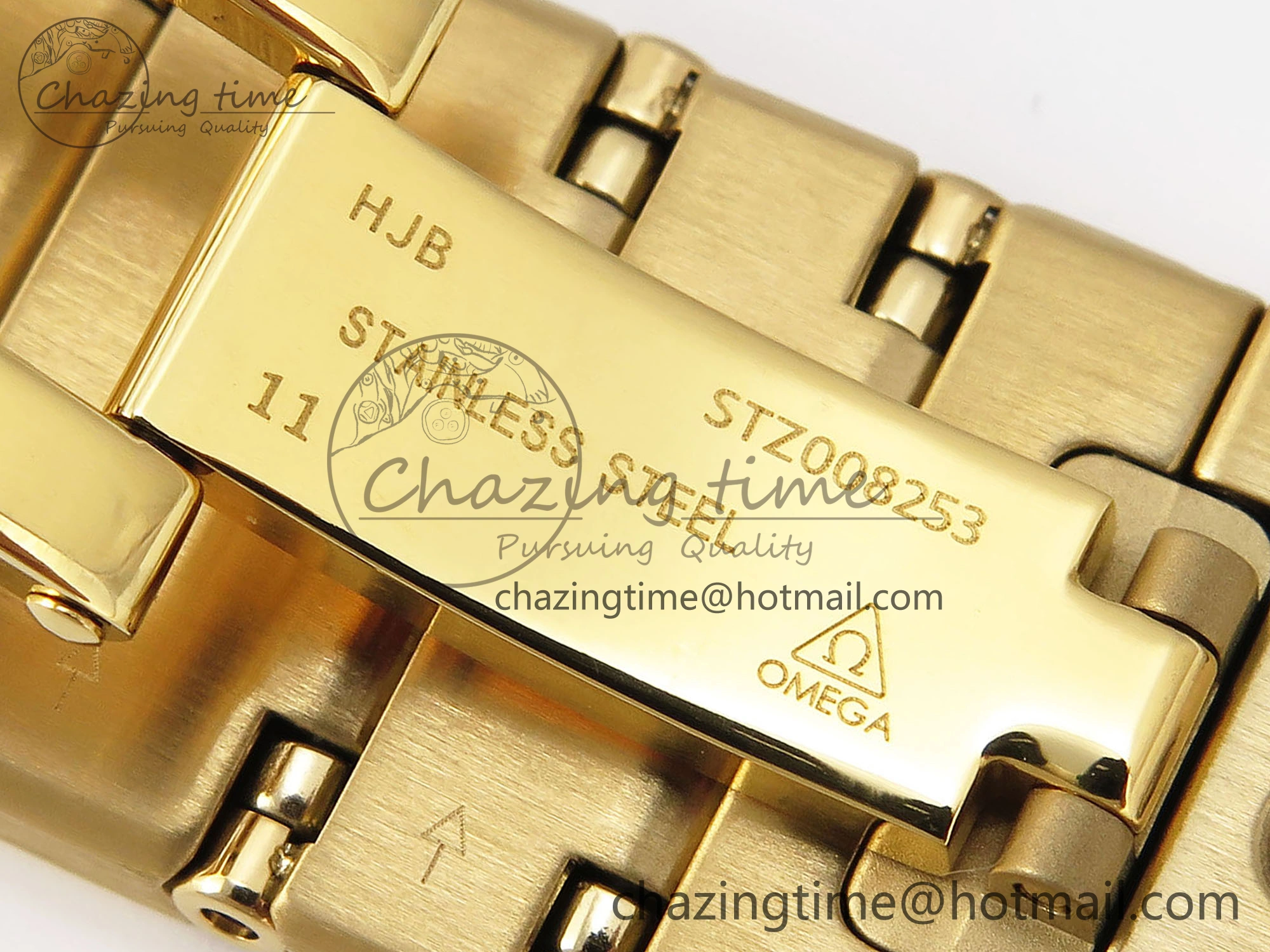 Constellation 39mm YG Diamonds Bezel ASWF 1:1 Best Edition White Diamonds Dial on YG Bracelet A8801