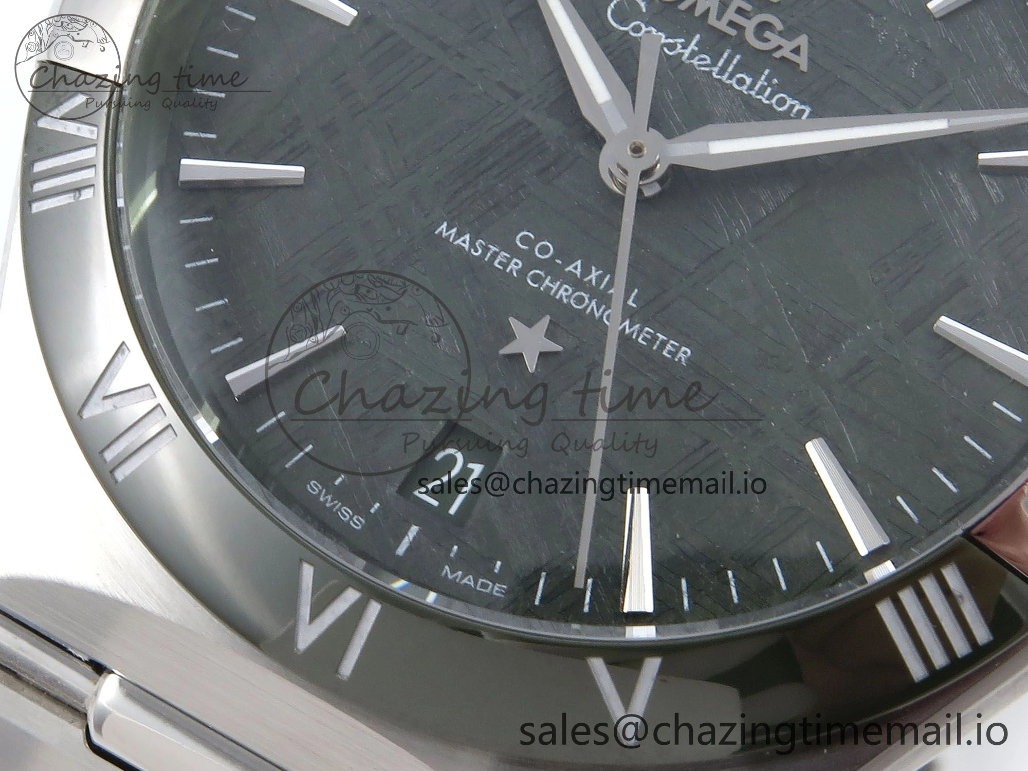Constellation 41mm SS ASWF 1:1 Best Edition Green Dial on SS Bracelet A8900