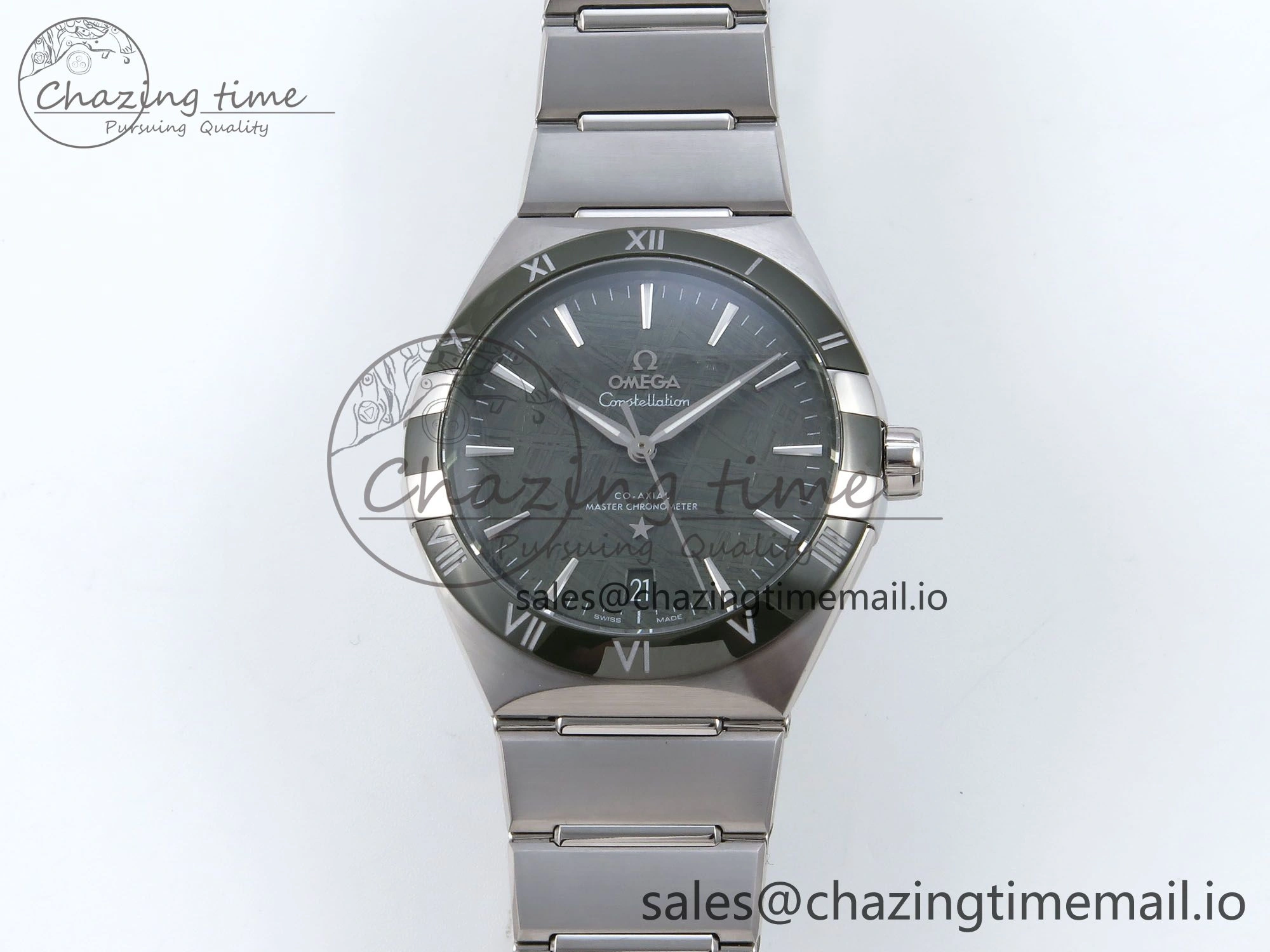 Constellation 41mm SS ASWF 1:1 Best Edition Green Dial on SS Bracelet A8900