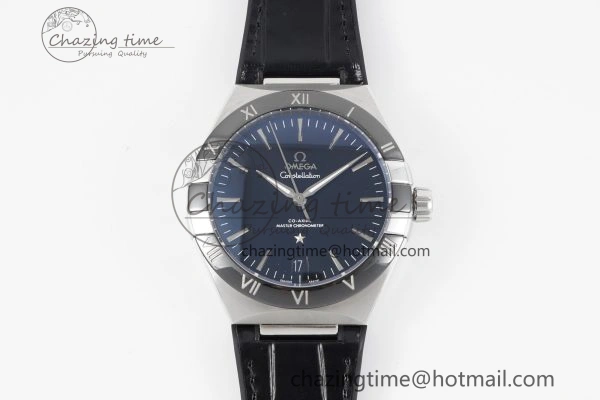 Constellation Black Ceramic SS 8F 1:1 Best Edition Black Dial on Black Gummy Strap A8900