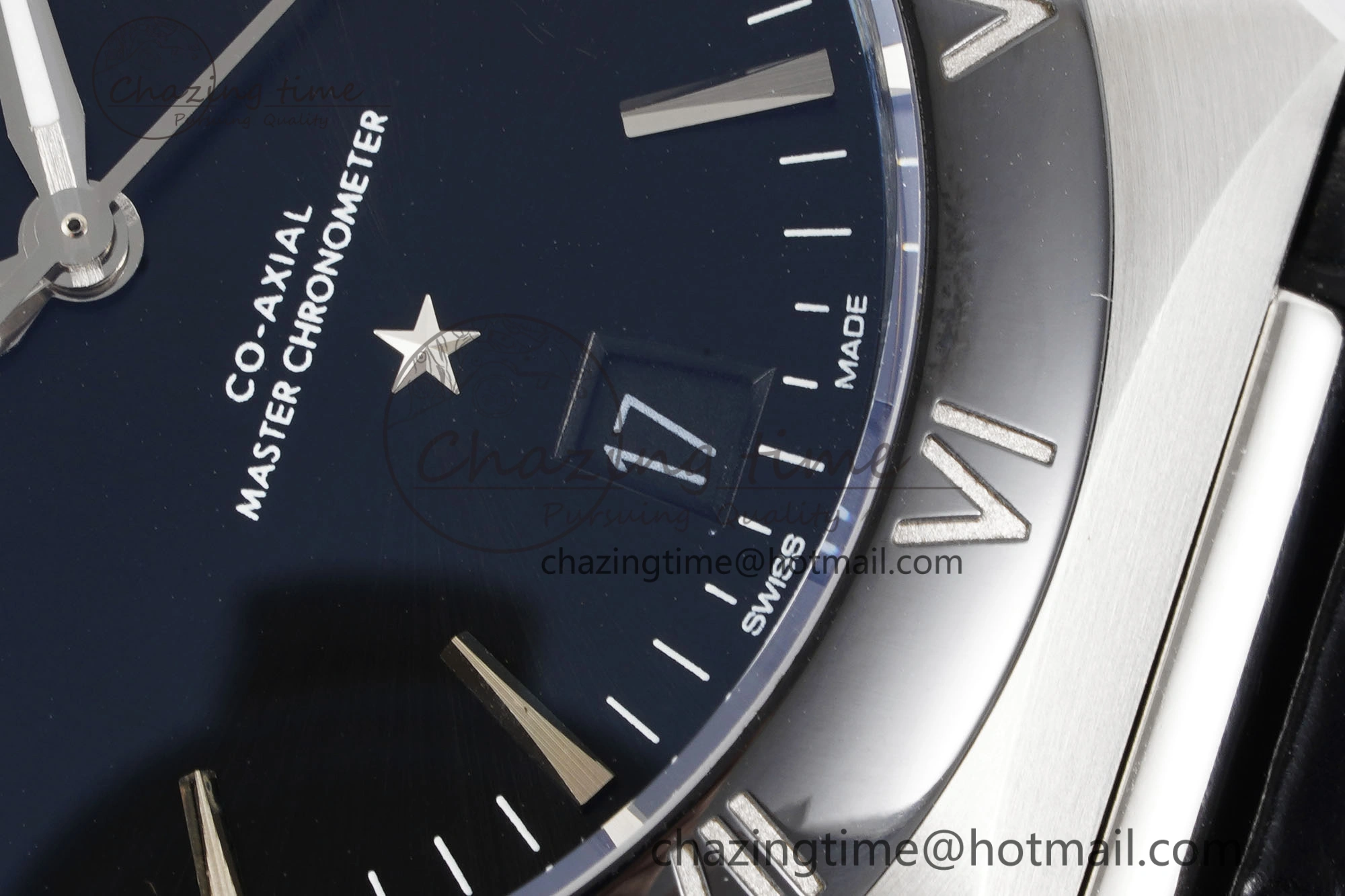 Constellation Black Ceramic SS 8F 1:1 Best Edition Black Dial on Black Gummy Strap A8900