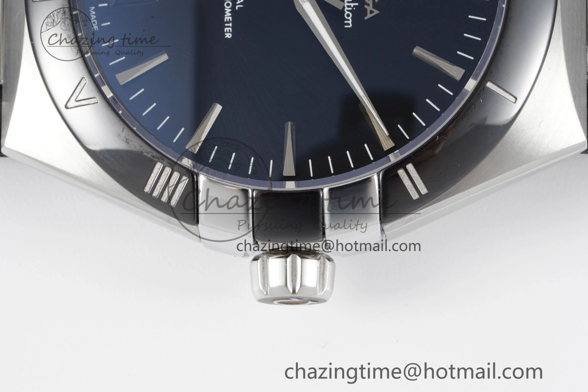 Constellation Black Ceramic SS 8F 1:1 Best Edition Black Dial on Black Gummy Strap A8900