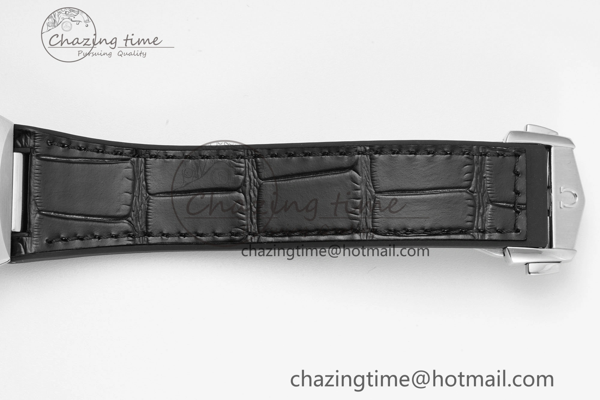 Constellation Black Ceramic SS 8F 1:1 Best Edition White Textured Dial on Black Gummy Strap A8900