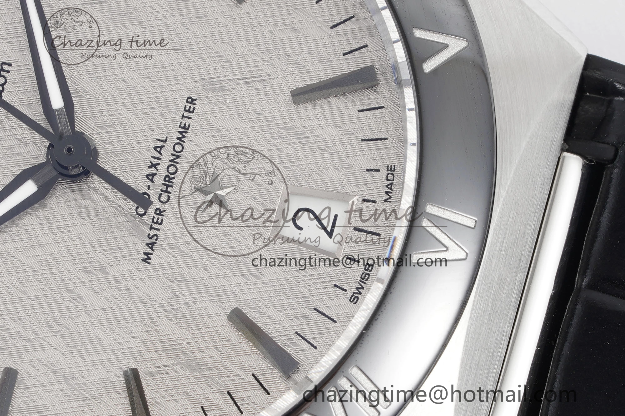 Constellation Black Ceramic SS 8F 1:1 Best Edition White Textured Dial on Black Gummy Strap A8900