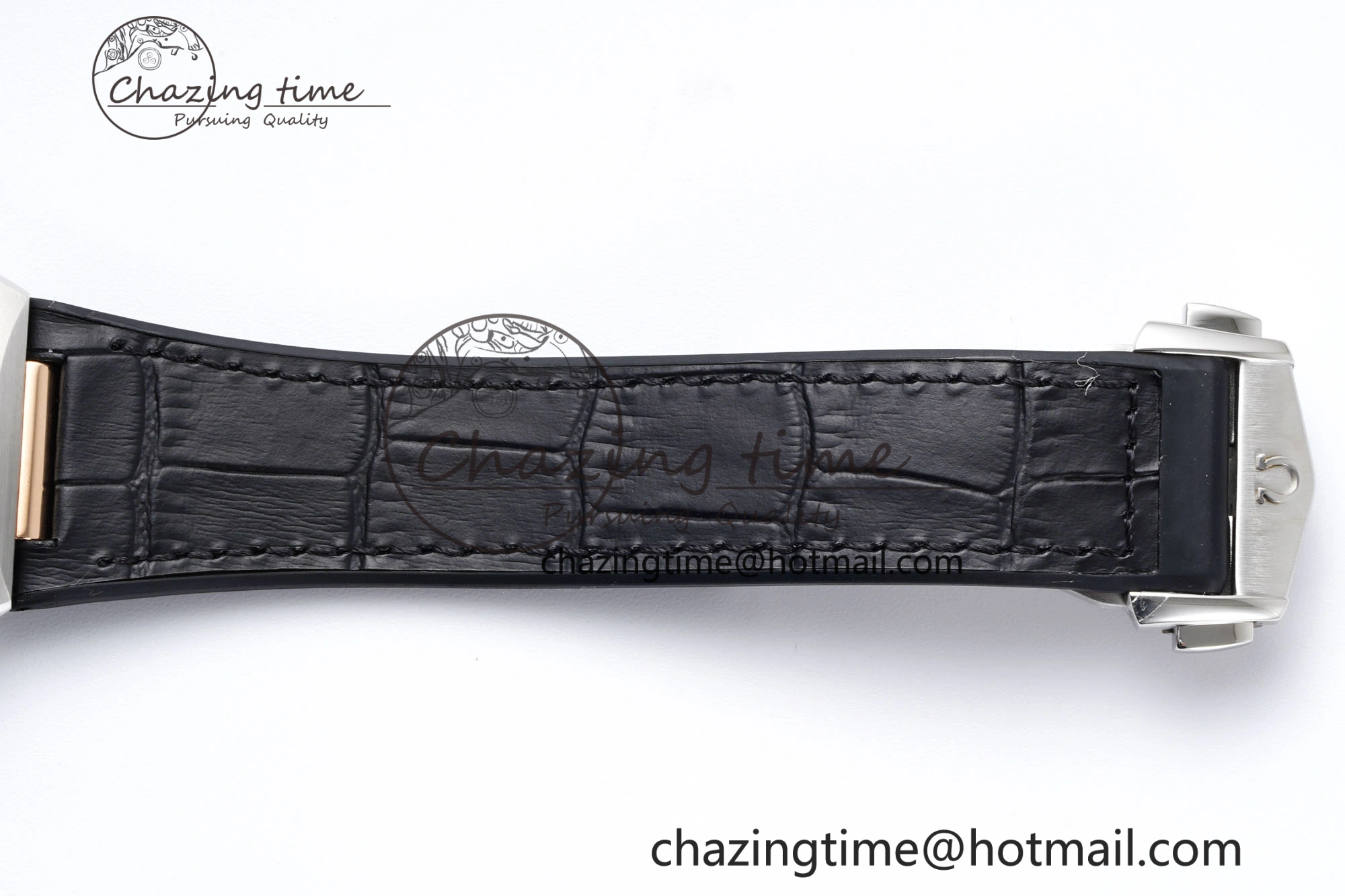 Constellation Black Ceramic SS RG SBF 1:1 Best Edition White Dial on Black Gummy Strap A8900 Super Clone