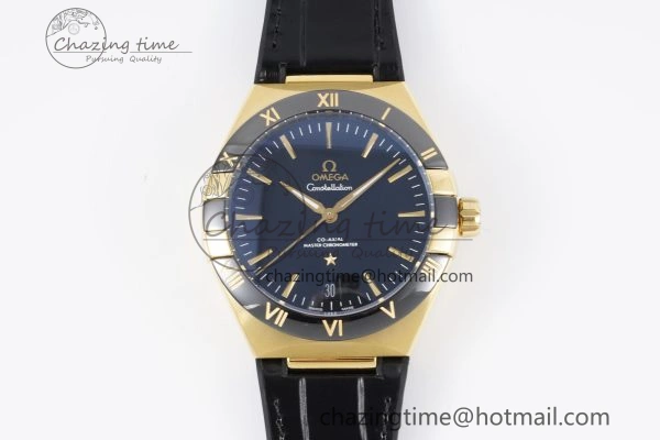 Constellation Black Ceramic YG 8F 1:1 Best Edition Black Dial on Black Gummy Strap A8900
