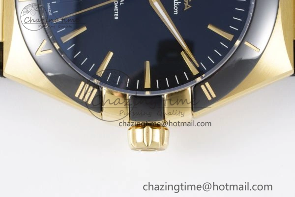 Constellation Black Ceramic YG 8F 1:1 Best Edition Black Dial on Black Gummy Strap A8900