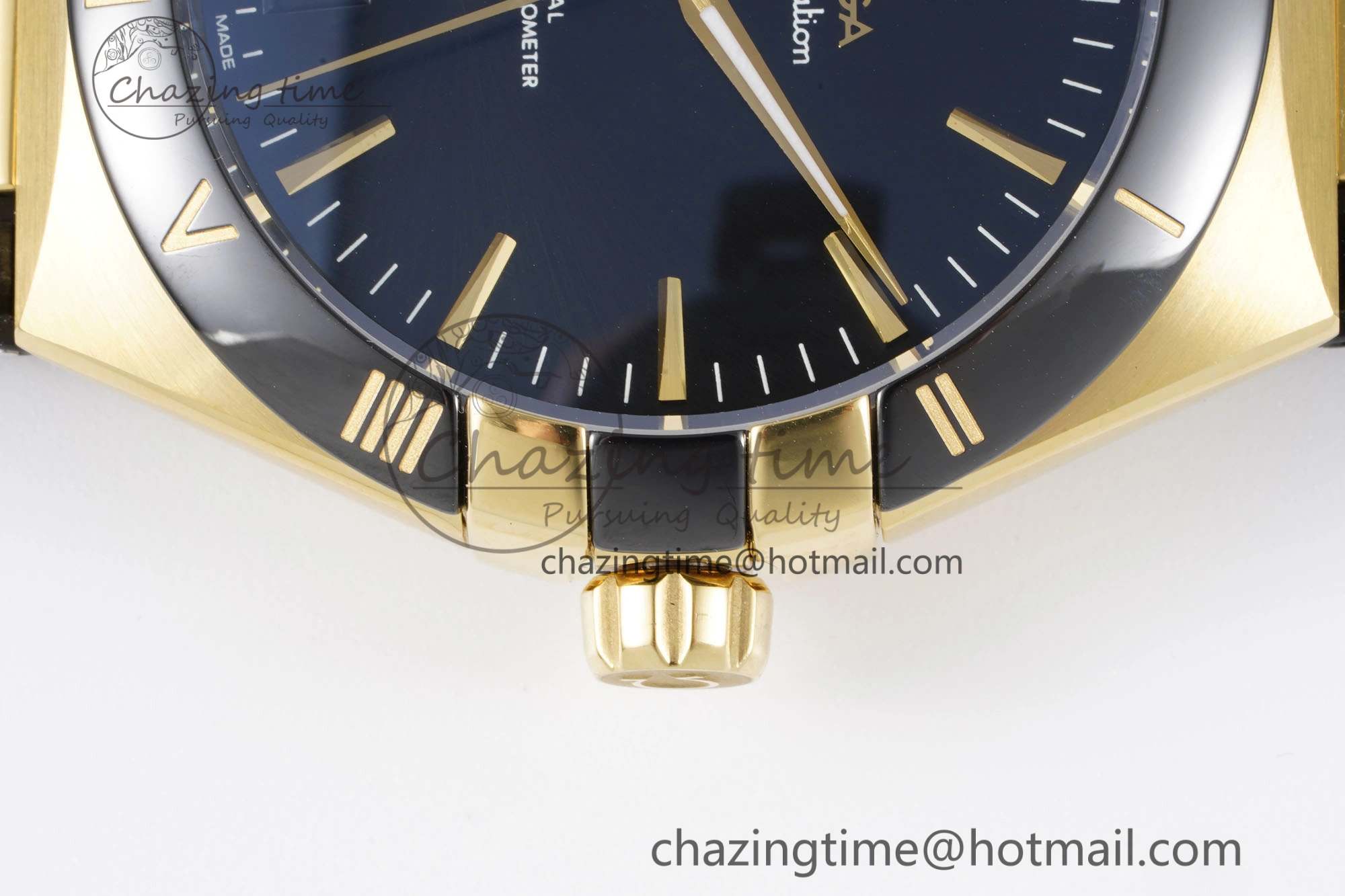 Constellation Black Ceramic YG 8F 1:1 Best Edition Black Dial on Black Gummy Strap A8900