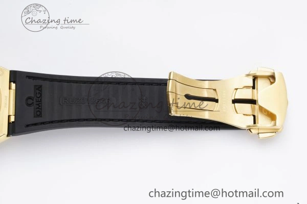Constellation Black Ceramic YG 8F 1:1 Best Edition Black Dial on Black Gummy Strap A8900