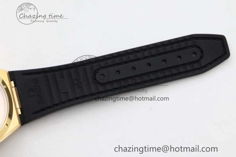 Constellation Black Ceramic YG SBF 1:1 Best Edition Black Dial on Black Gummy Strap A8900 Super Clone