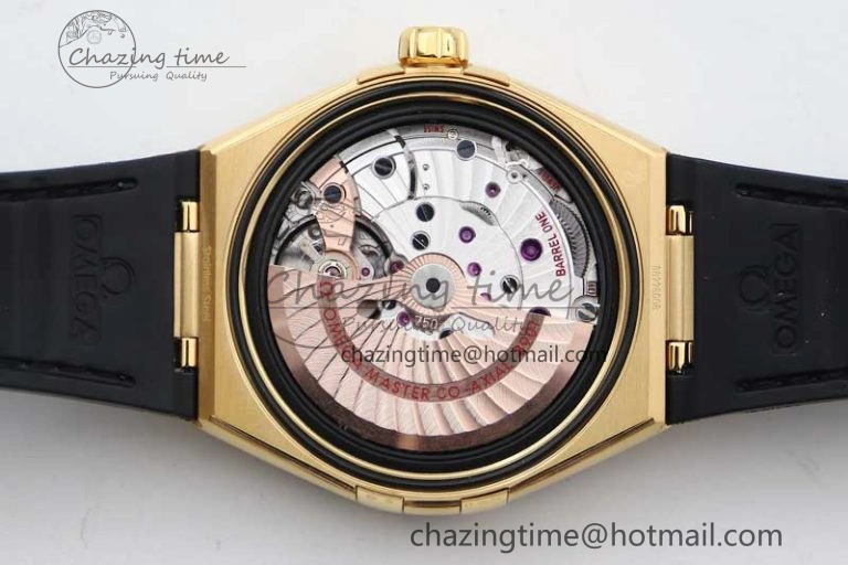 Constellation Black Ceramic YG SBF 1:1 Best Edition Black Dial on Black Gummy Strap A8900 Super Clone