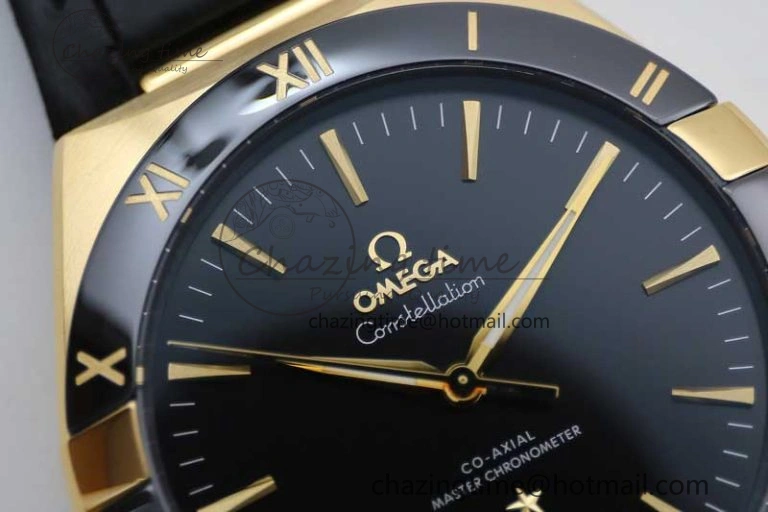 Constellation Black Ceramic YG SBF 1:1 Best Edition Black Dial on Black Gummy Strap A8900 Super Clone