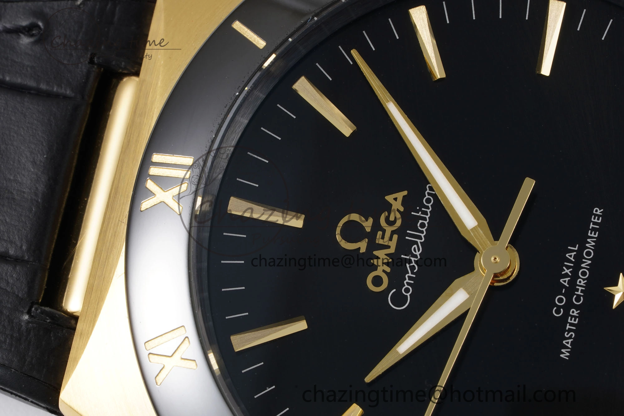 Constellation Black Ceramic YG VSF 1:1 Best Edition Black Dial on Black Gummy Strap A8900 Super Clone