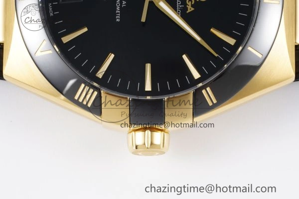 Constellation Black Ceramic YG VSF 1:1 Best Edition Black Dial on Black Gummy Strap A8900 Super Clone