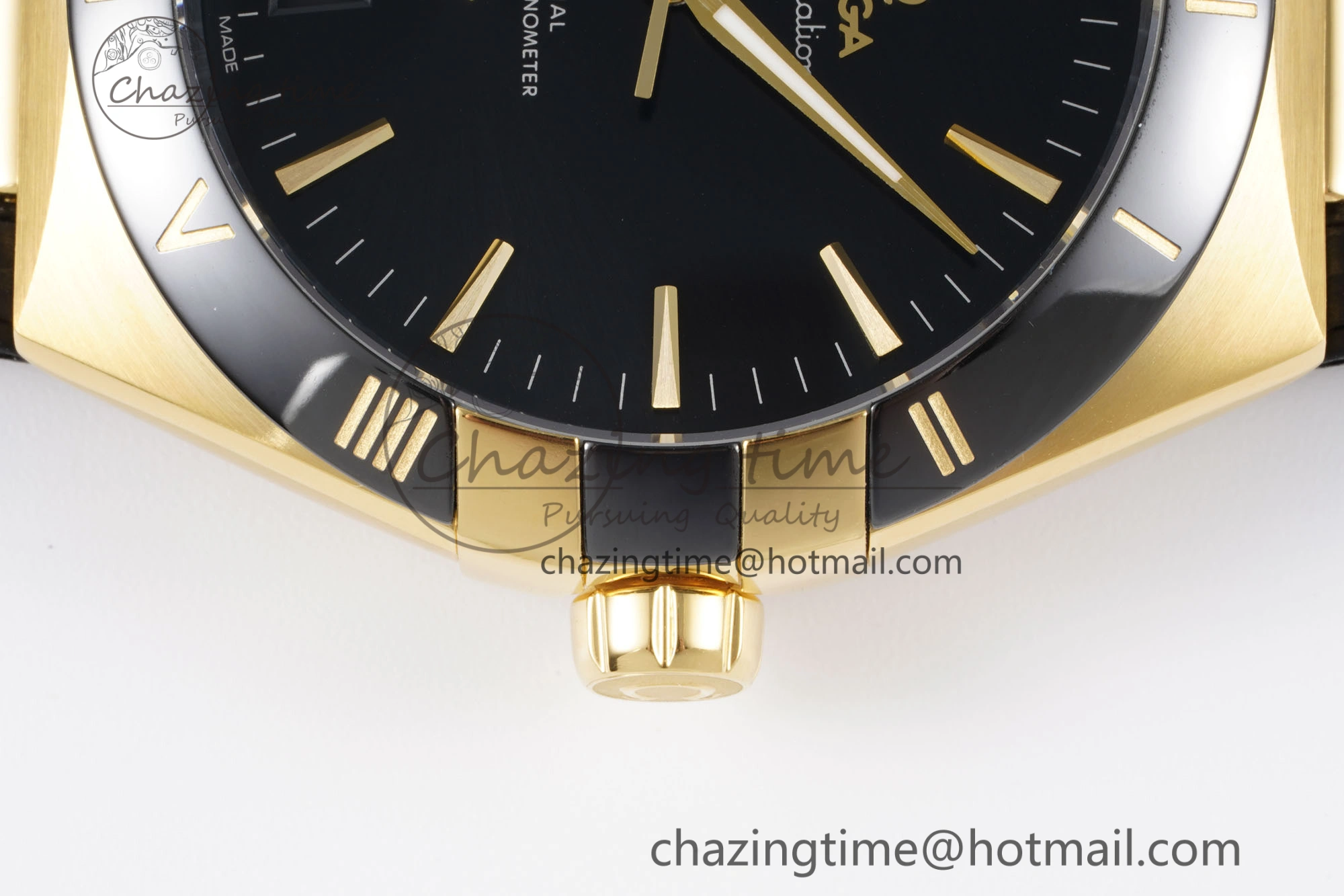Constellation Black Ceramic YG VSF 1:1 Best Edition Black Dial on Black Gummy Strap A8900 Super Clone