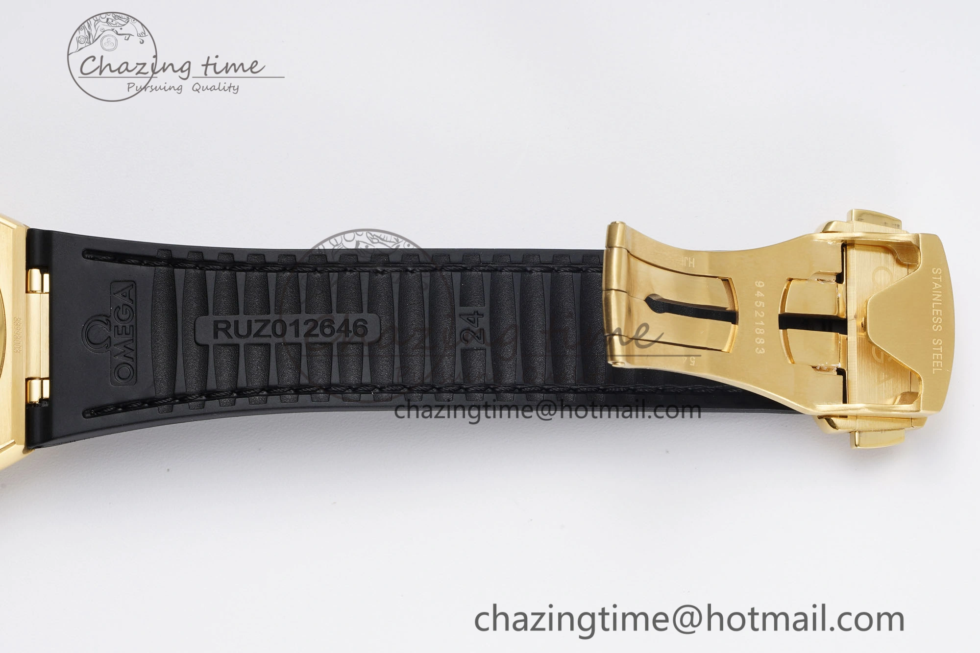 Constellation Black Ceramic YG VSF 1:1 Best Edition Black Dial on Black Gummy Strap A8900 Super Clone