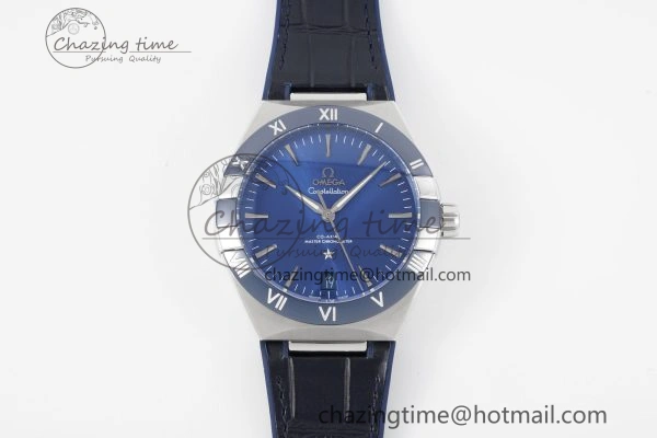Constellation Blue Ceramic SS 8F 1:1 Best Edition Blue Dial on Blue Gummy Strap A8900