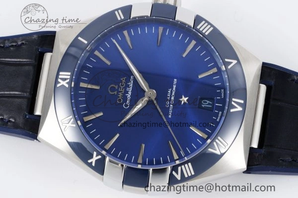 Constellation Blue Ceramic SS 8F 1:1 Best Edition Blue Dial on Blue Gummy Strap A8900