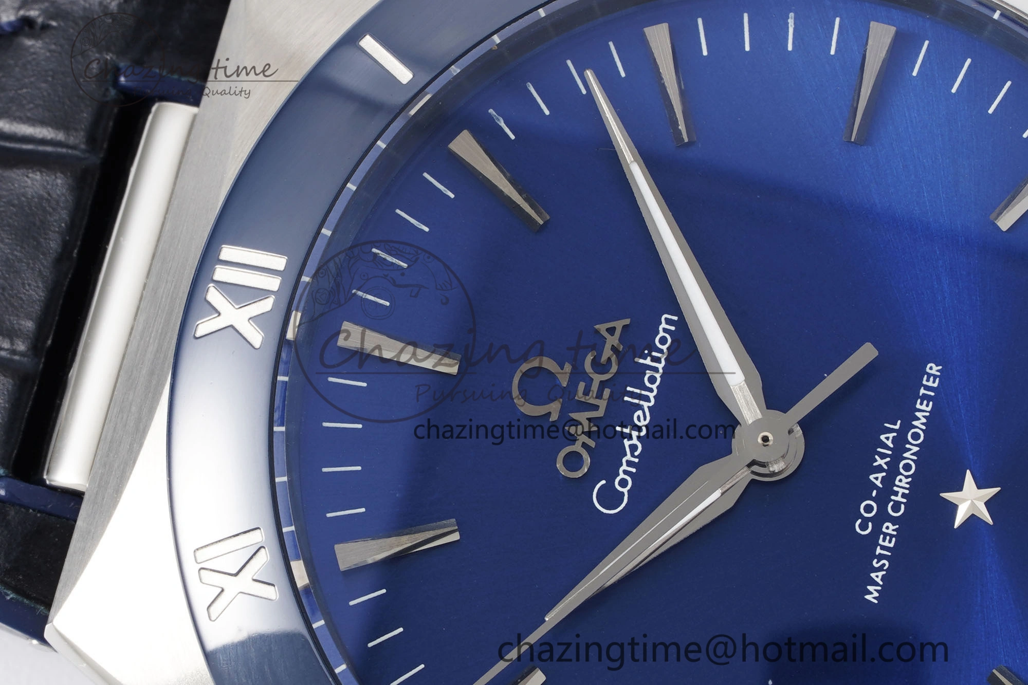Constellation Blue Ceramic SS 8F 1:1 Best Edition Blue Dial on Blue Gummy Strap A8900