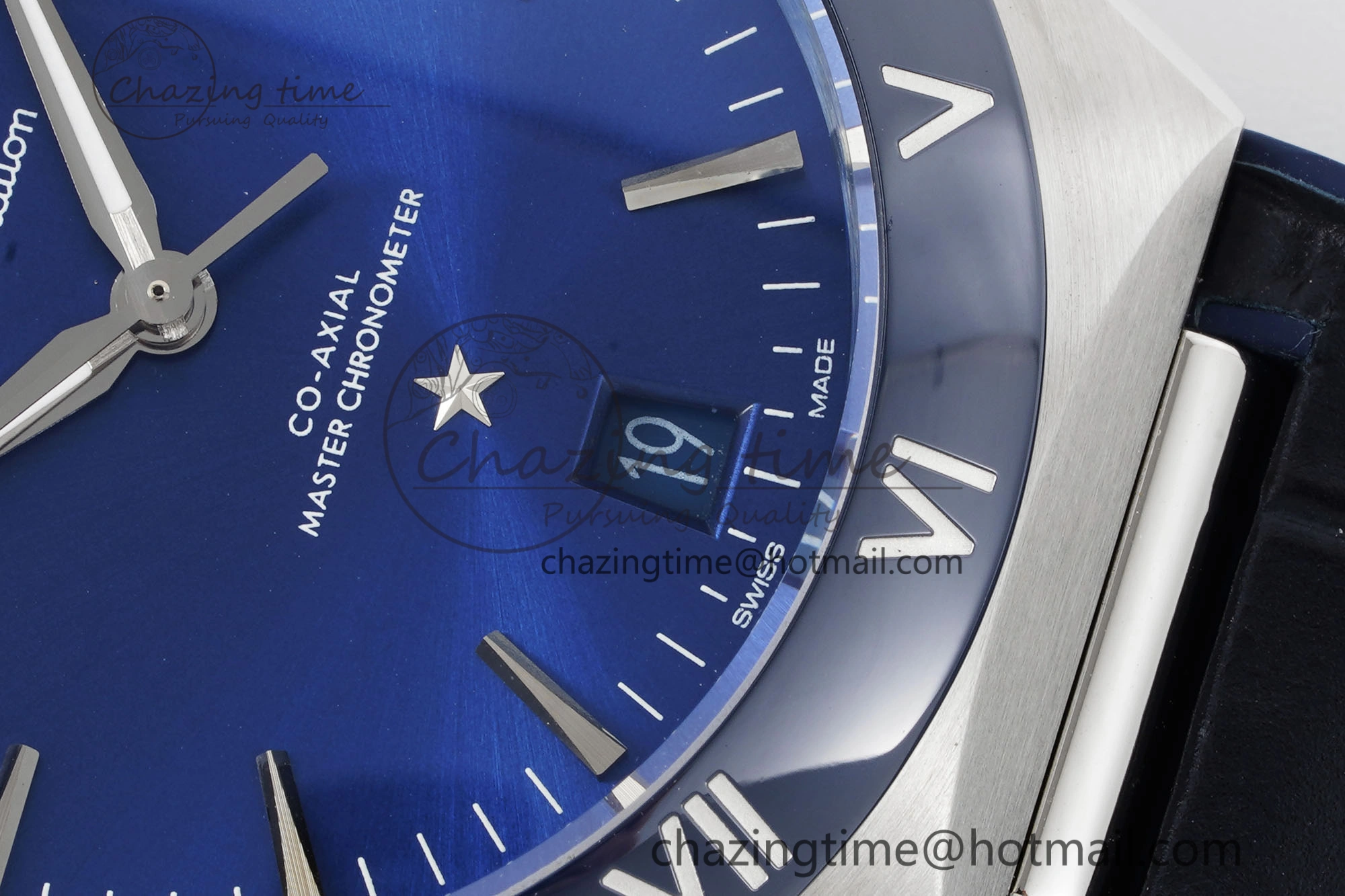 Constellation Blue Ceramic SS 8F 1:1 Best Edition Blue Dial on Blue Gummy Strap A8900