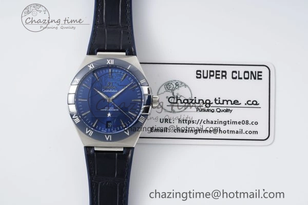 Constellation Blue Ceramic SS 8F 1:1 Best Edition Blue Dial on Blue Gummy Strap A8900