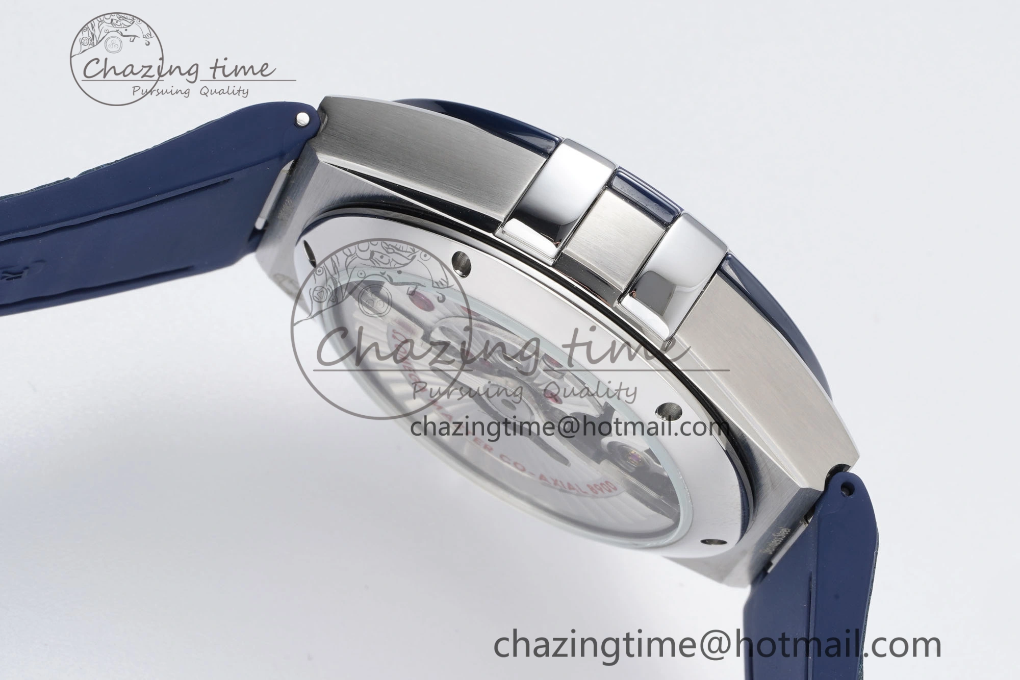 Constellation Blue Ceramic SS 8F 1:1 Best Edition Blue Dial on Blue Gummy Strap A8900
