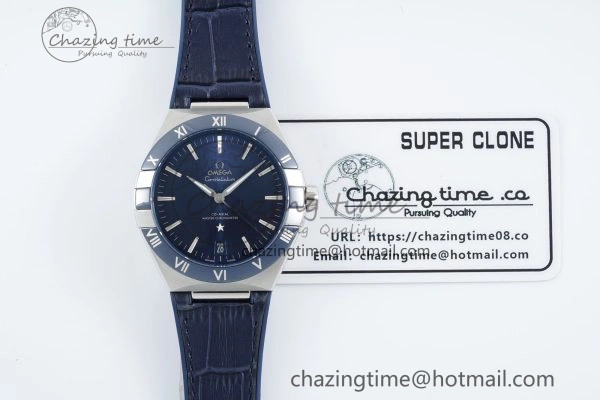Constellation Blue Ceramic SS VSF 1:1 Best Edition Blue Dial on Blue Gummy Strap A8900 Super Clone