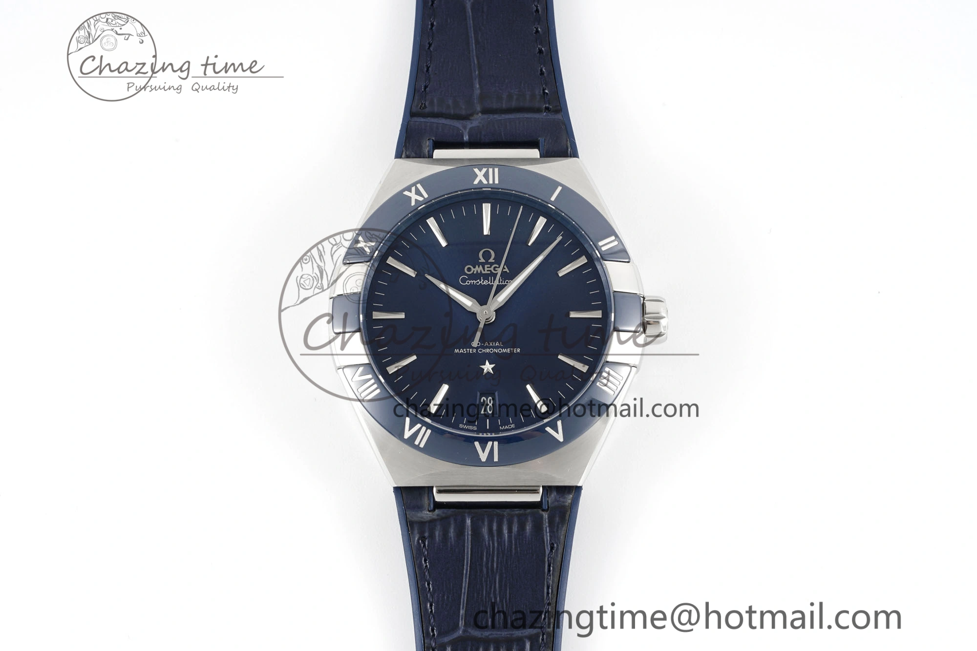 Constellation Blue Ceramic SS VSF 1:1 Best Edition Blue Dial on Blue Gummy Strap A8900 Super Clone