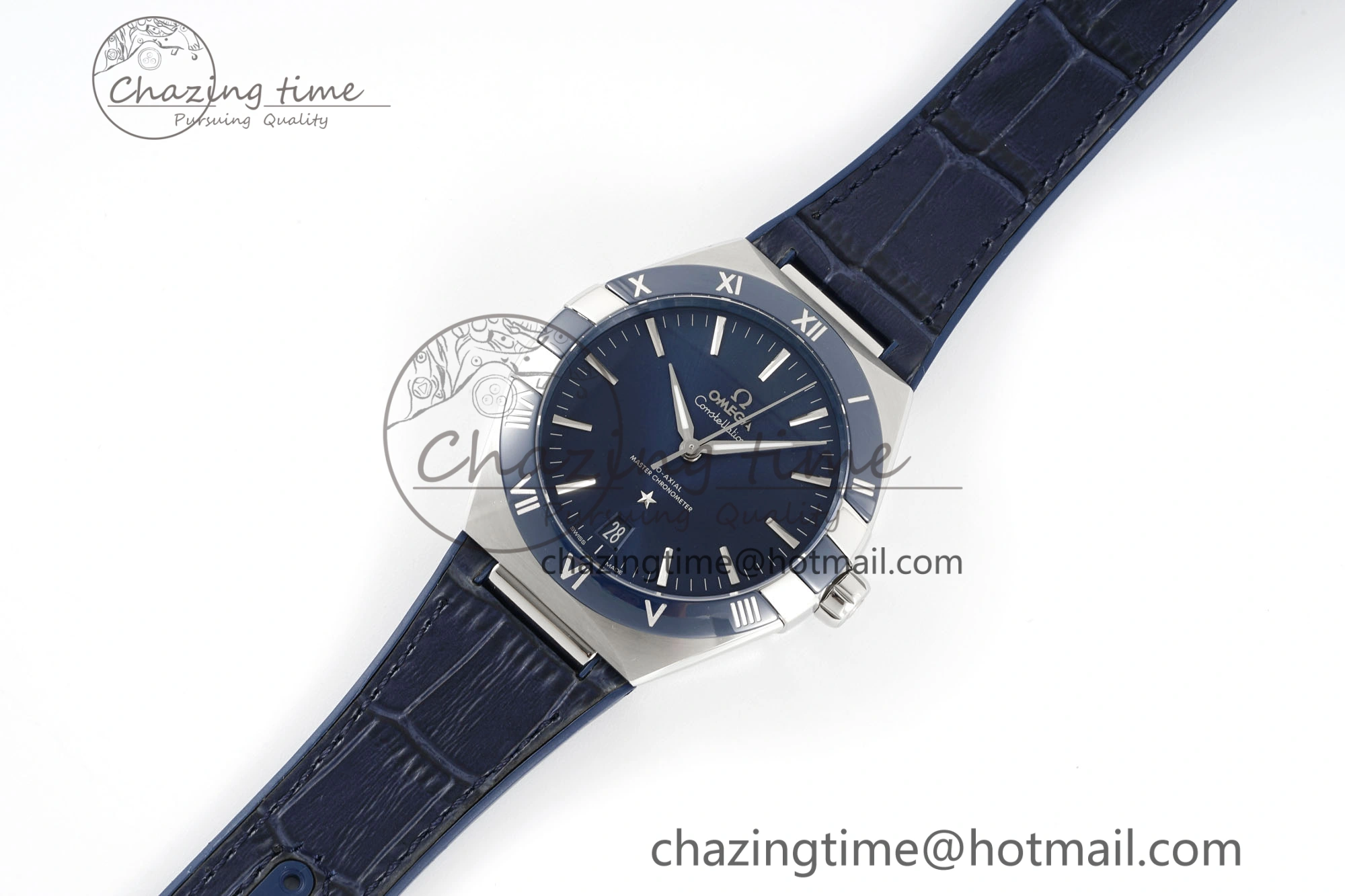 Constellation Blue Ceramic SS VSF 1:1 Best Edition Blue Dial on Blue Gummy Strap A8900 Super Clone
