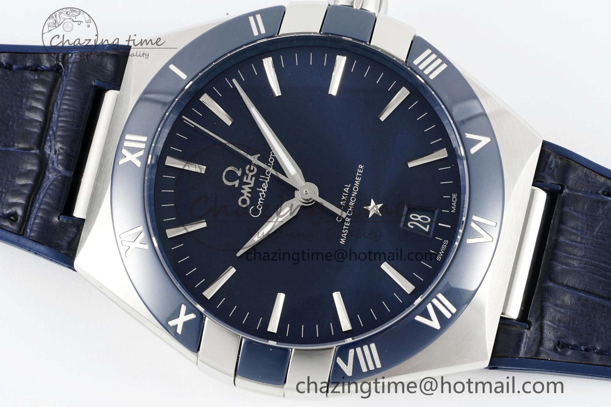 Constellation Blue Ceramic SS VSF 1:1 Best Edition Blue Dial on Blue Gummy Strap A8900 Super Clone