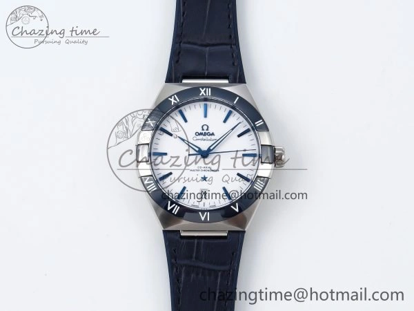Constellation Blue Ceramic SS VSF 1:1 Best Edition White Dial on Blue Gummy Strap A8900 Super Clone
